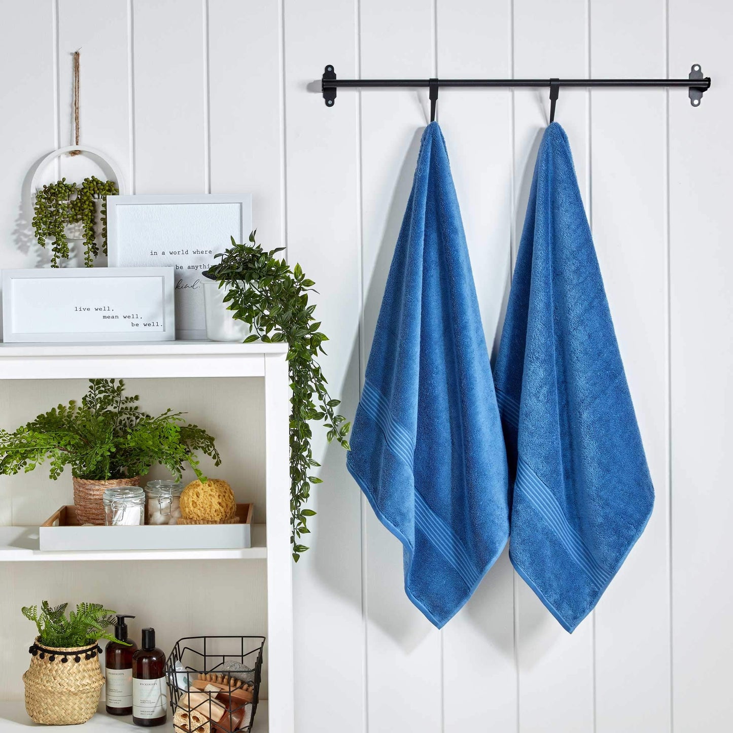 Christy Supreme Hygro 2 Hand Towels Set | Deep Sea Blue | 100% Luxury Supima Cotton | Ultra Soft | Super Absorbent | 650GSM | Plush and Long Lasting