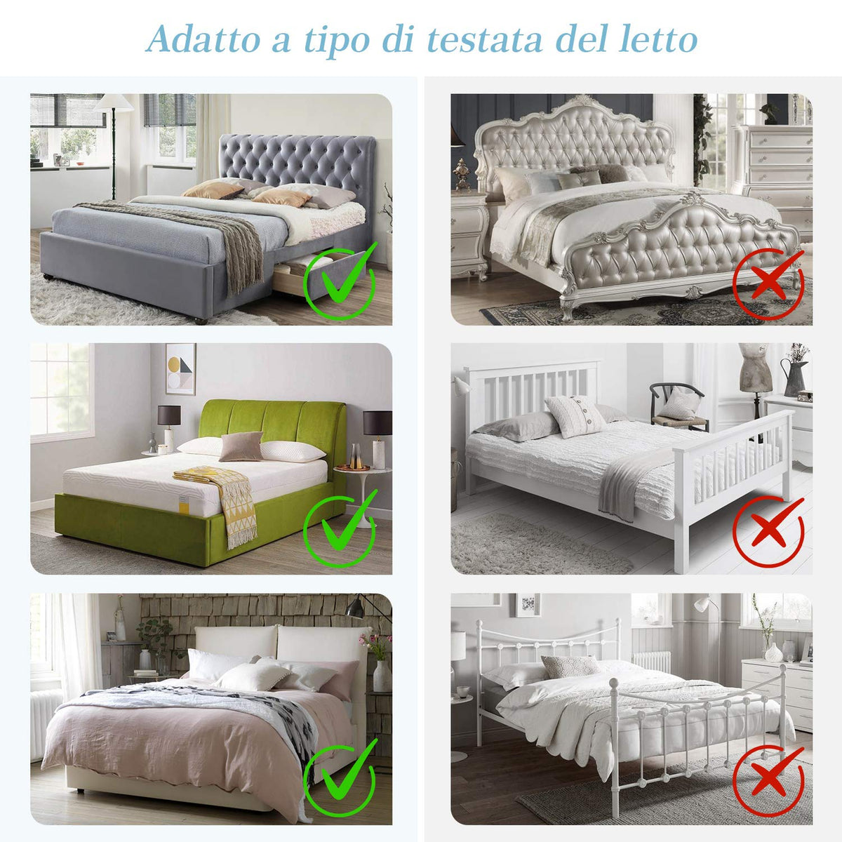 TAOCOCO Bed Headboard Covers, Headboard Covers for Double Bed/Small Double,Velvet All-inclusive Elastic Headboard Protection Cover,Grey Headboard