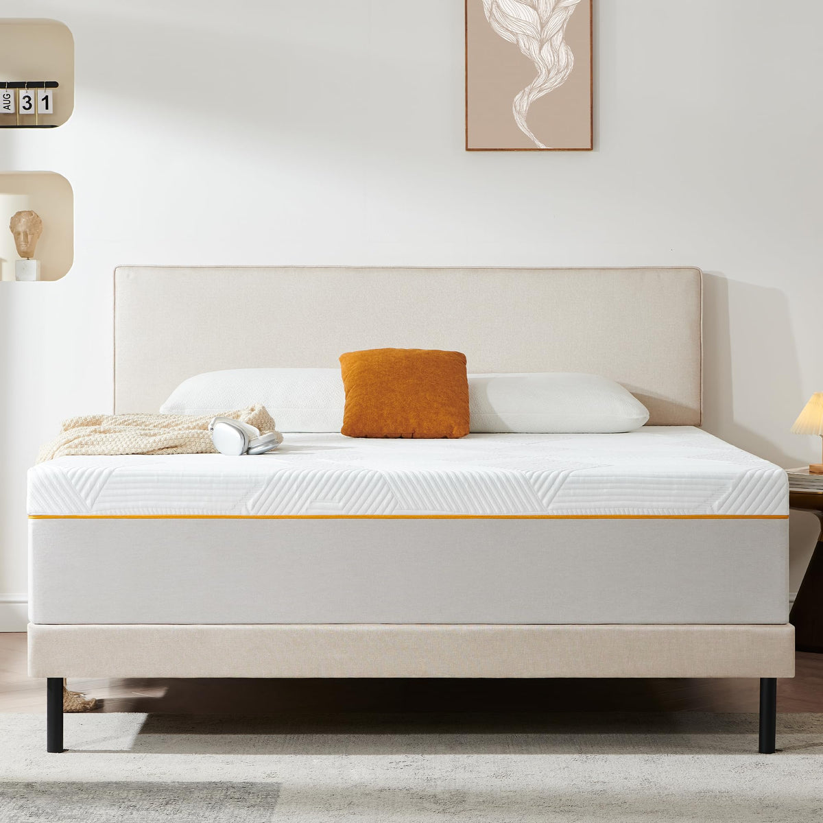 Sleremind Single mattresses, Single Memory Foam Mattress, High-Density, Hypoallergenic and Breathable Medium firm mattress, Mattress in a box