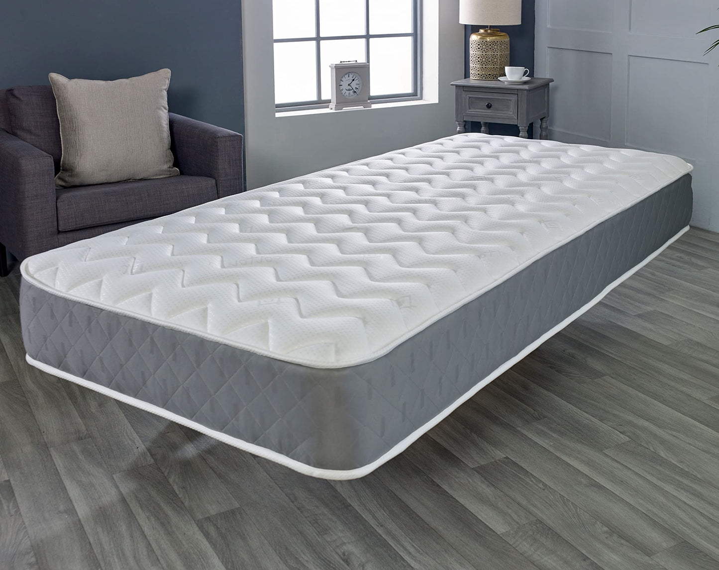 Starlight Beds Astral Grey Hybrid Small Single Mattress - 2ft6 x 6ft3