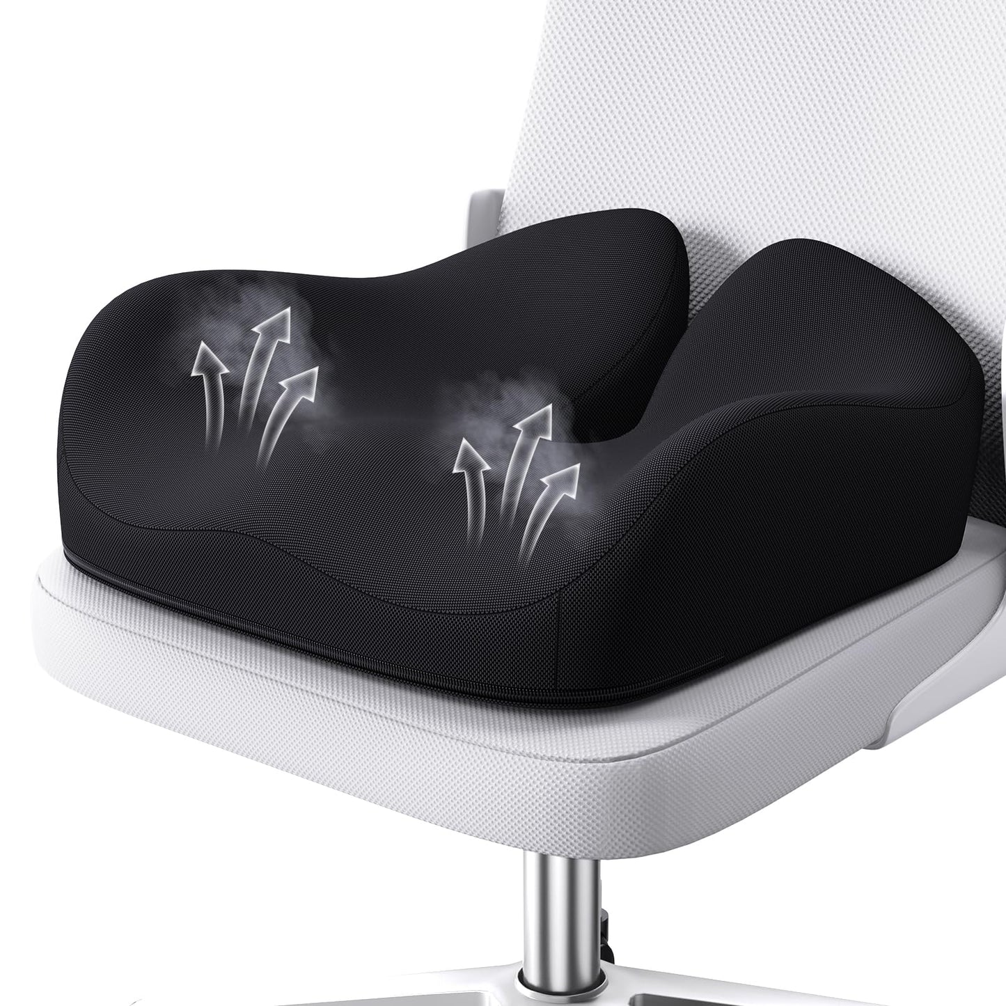 Benazcap Memory Foam Seat Cushion, Ergonomic Chair Cushion for Comfortable Sitting and Back Support, Perfect for Home and Office Chairs