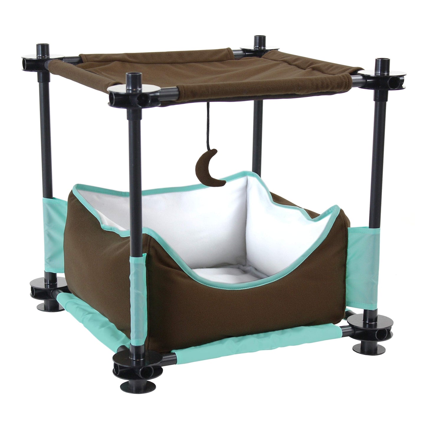 Kitty City Claw Indoor and Outdoor Mega Kit Cat Furniture, Cat Sleeper, Outdoor Kennel ,Black C,17.8x17.8x17.2 Inch (Pack of 1)