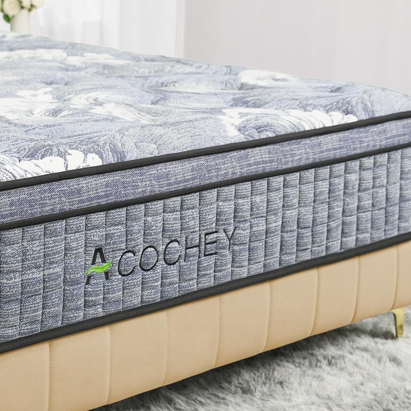 Acochey Single Mattress,10 Inch Memory Foam Sprung Mattress 3FT,7-Zone Orthopedic Mattress | Motion Isolation | Edge Support