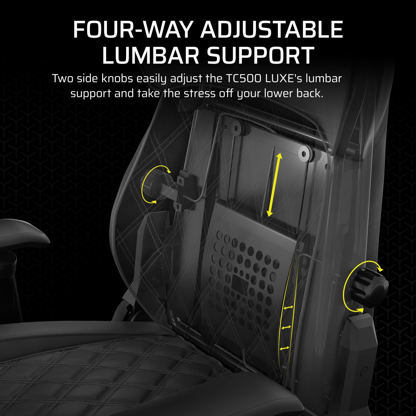 Corsair TC500 LUXE Gaming Chair – Premium Breathable Fabric – Wide Seat – Five-Way Adjustable Armrests – Adjustable Built-In Lumbar Support