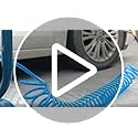 YOTOO 2 Pcs Air Compressor Hose Polyurethane Recoil 10m Long 6mm ID x 9.5mm OD with Bend Restrictor, 1/4" Europe Quick Coupler and Plug, Blue