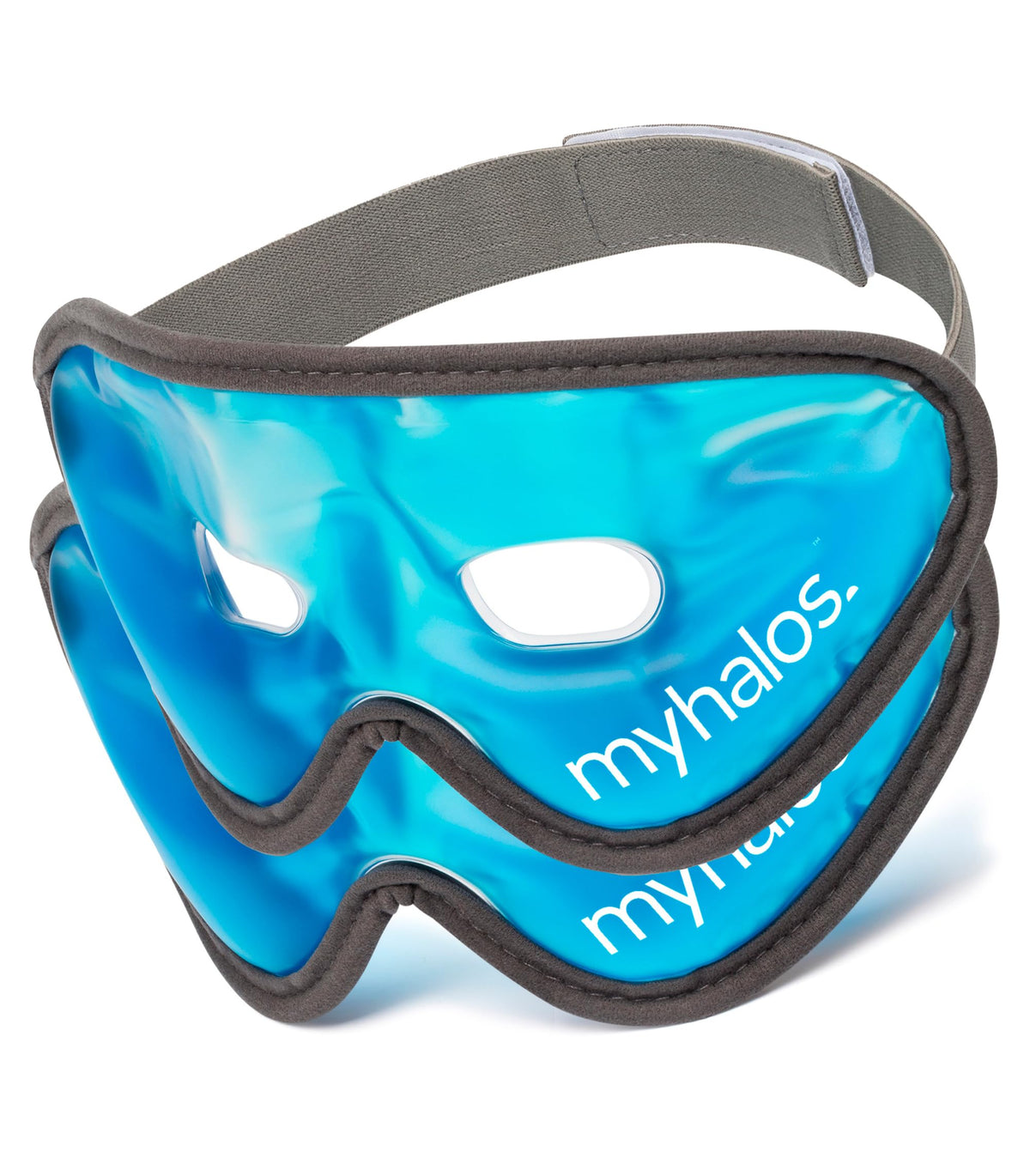 MyHalos Gel Eye Mask - Reusable Cooling Eye Mask with Adjustable Straps - Cold Mask for Puffy Eyes, Dark Circles and Hangovers - Eyes Ice Pack