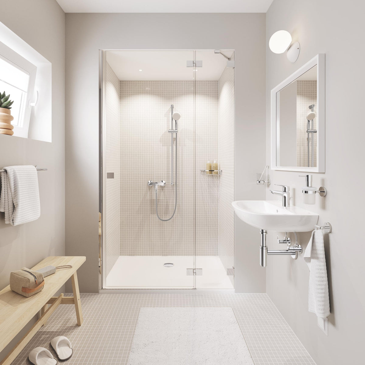GROHE Start Spare Crystal Glass for Cube QuickFix Holders, Size 95 x 66 mm, 41184000
