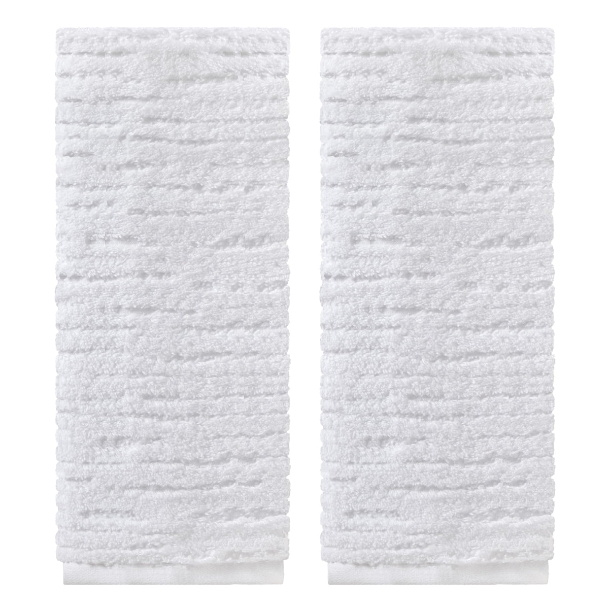 SKL Home CloudSoft Cotton Luxury 2-Piece Hand Towel Set, White