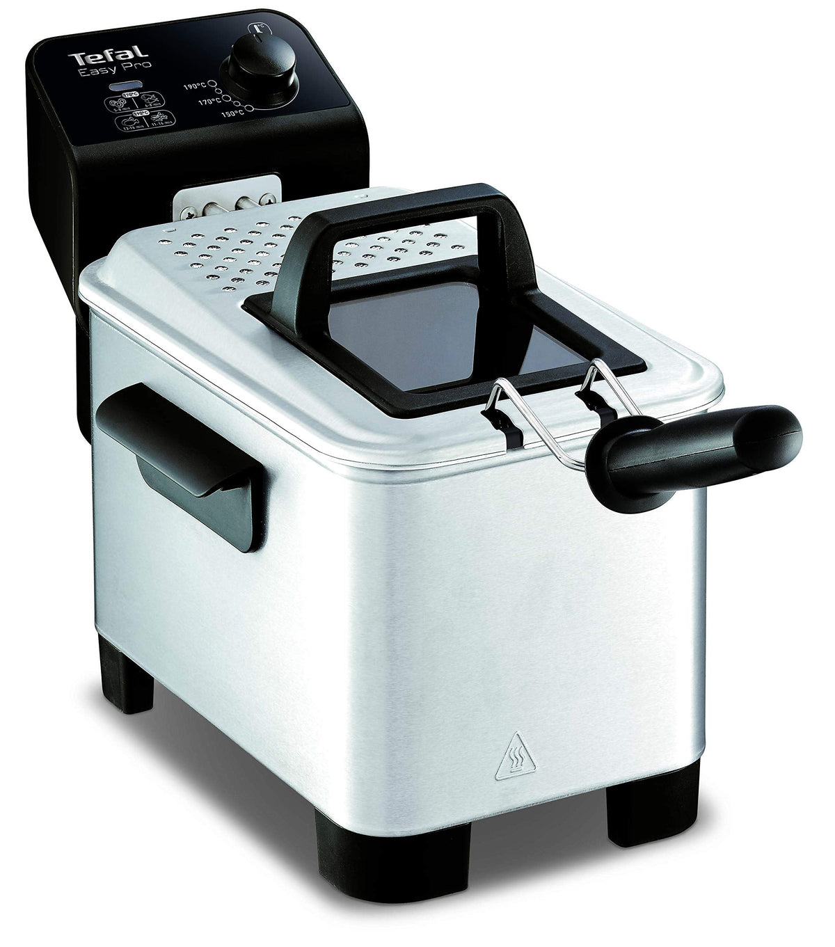 Tefal Deep Fryer Easy Pro, Stainless Steel, 3L capacity, 1.2kg, 4 Portions, 2100W, Semi Pro, Kitchen Fryer, Compact, Chips, Easy Cleaning, FR333040