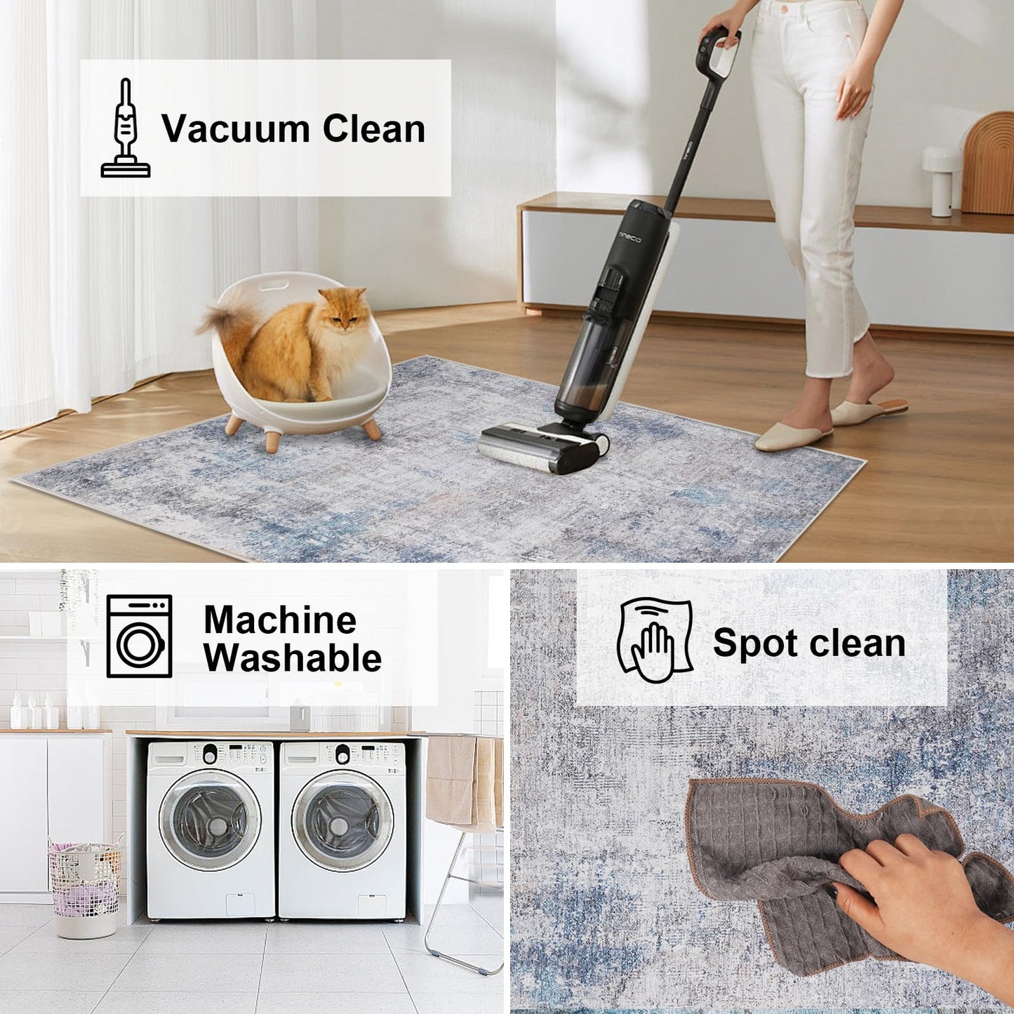 Office Chair Mat 90 x 120 cm, Floor Protector for Office Chair, Anti-Slip