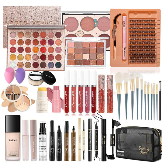 Makeup Set, Ruicen Make up Set for Women and Teenages, Make Up Set Full Kit, Make-up Sets Includes Foundation Lash Extension Eyeshadow Eyebrow Pen etc