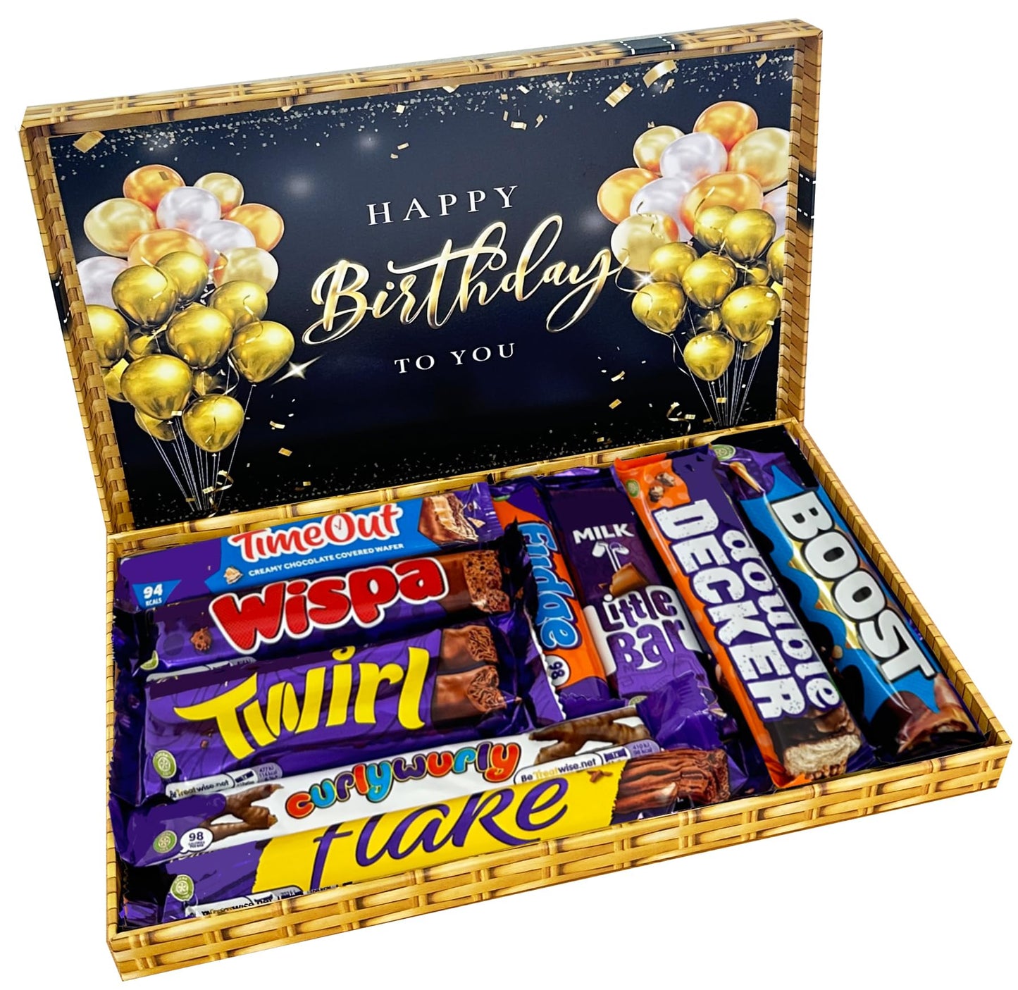 Happy Birthday Chocolate Full Sized Bars Letterbox Chocolate Gift