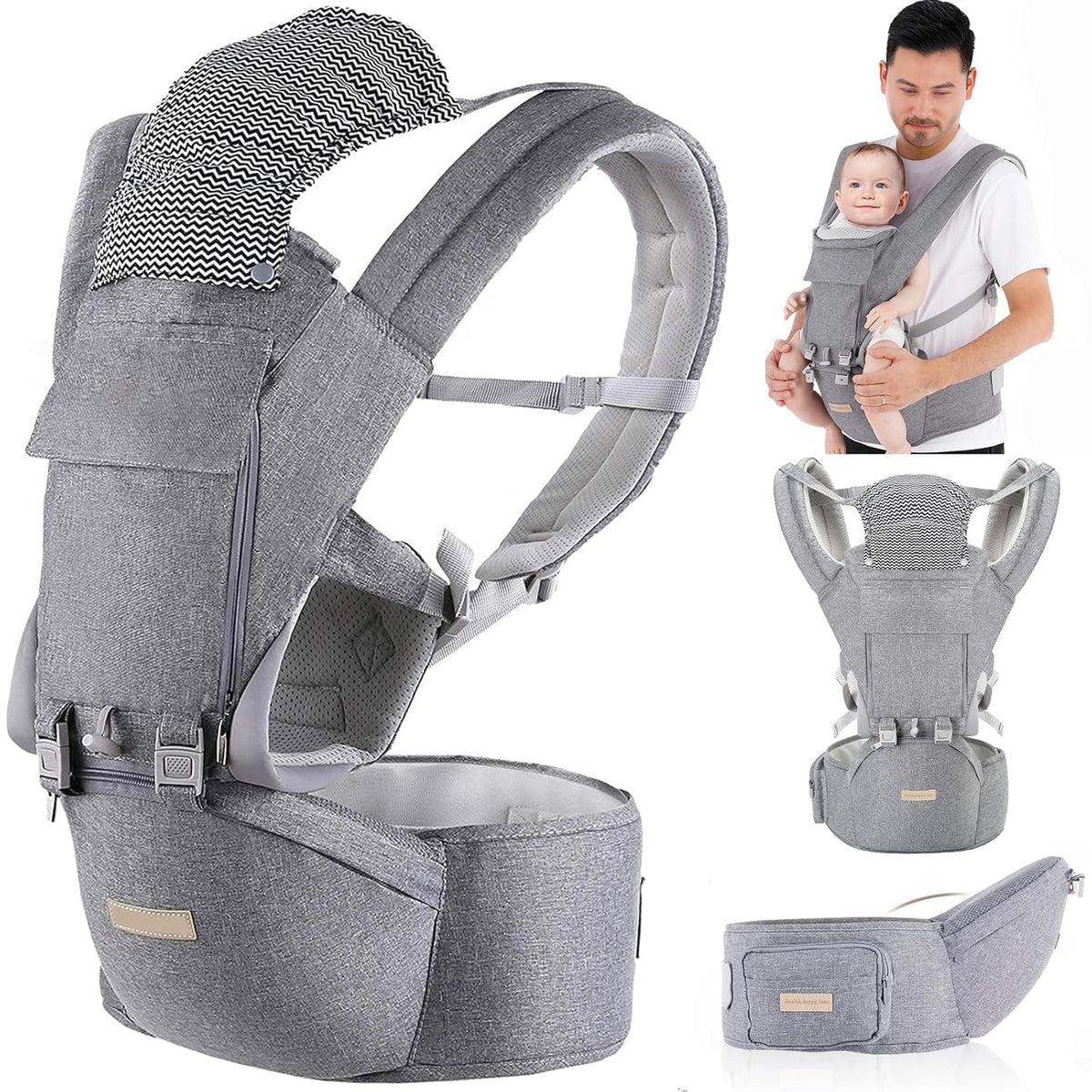 Baby Carrier Newborn Carrier Advanced 6-in-1 Carrier Multifunction Toddler Carrier Ergonomic