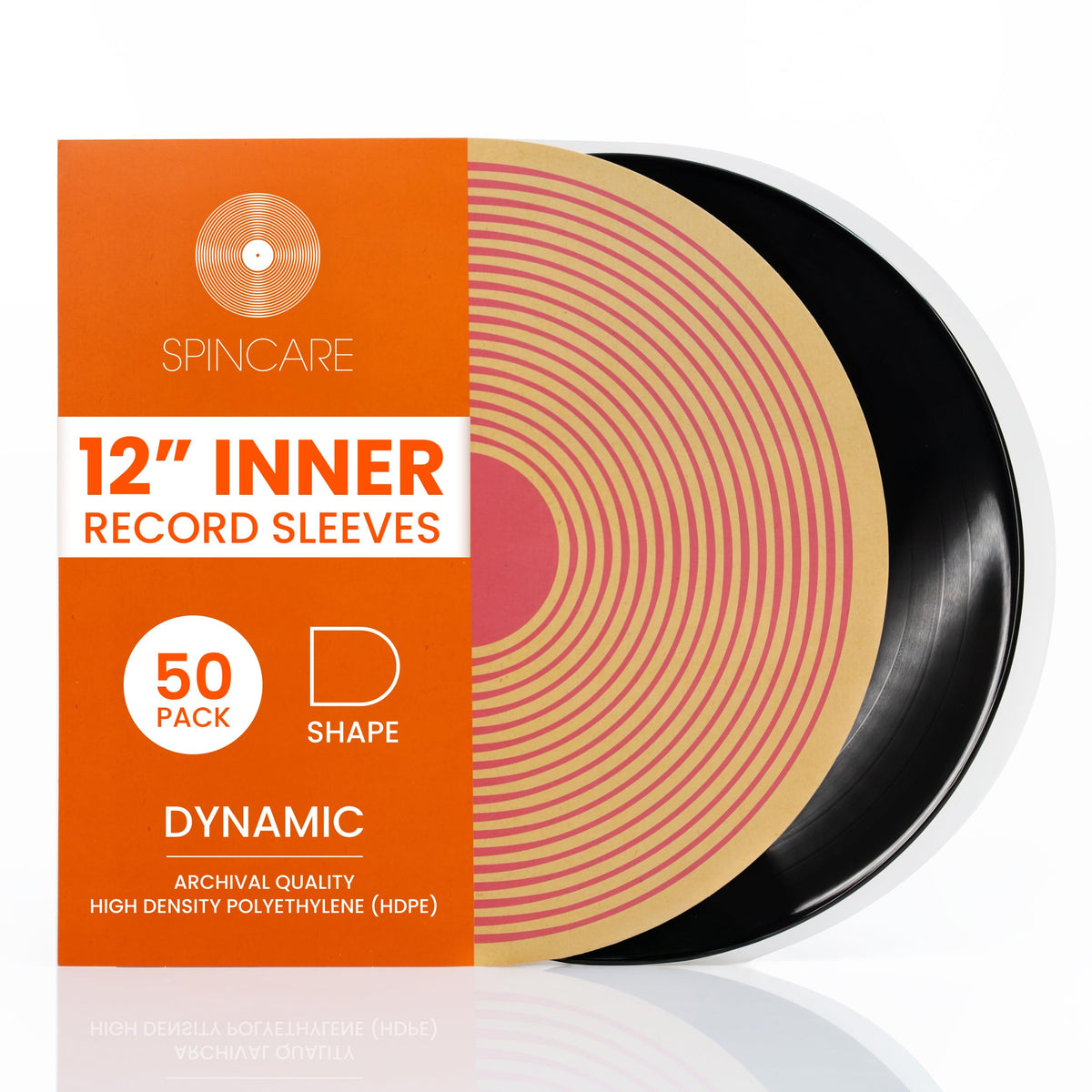 50x 12 Inch Anti Static Inner Vinyl Record Sleeves | Dynamic Rounded Bottom Plastic LP Sleeve | Replace Cardboard PVC & Paper Sleeves | Premium