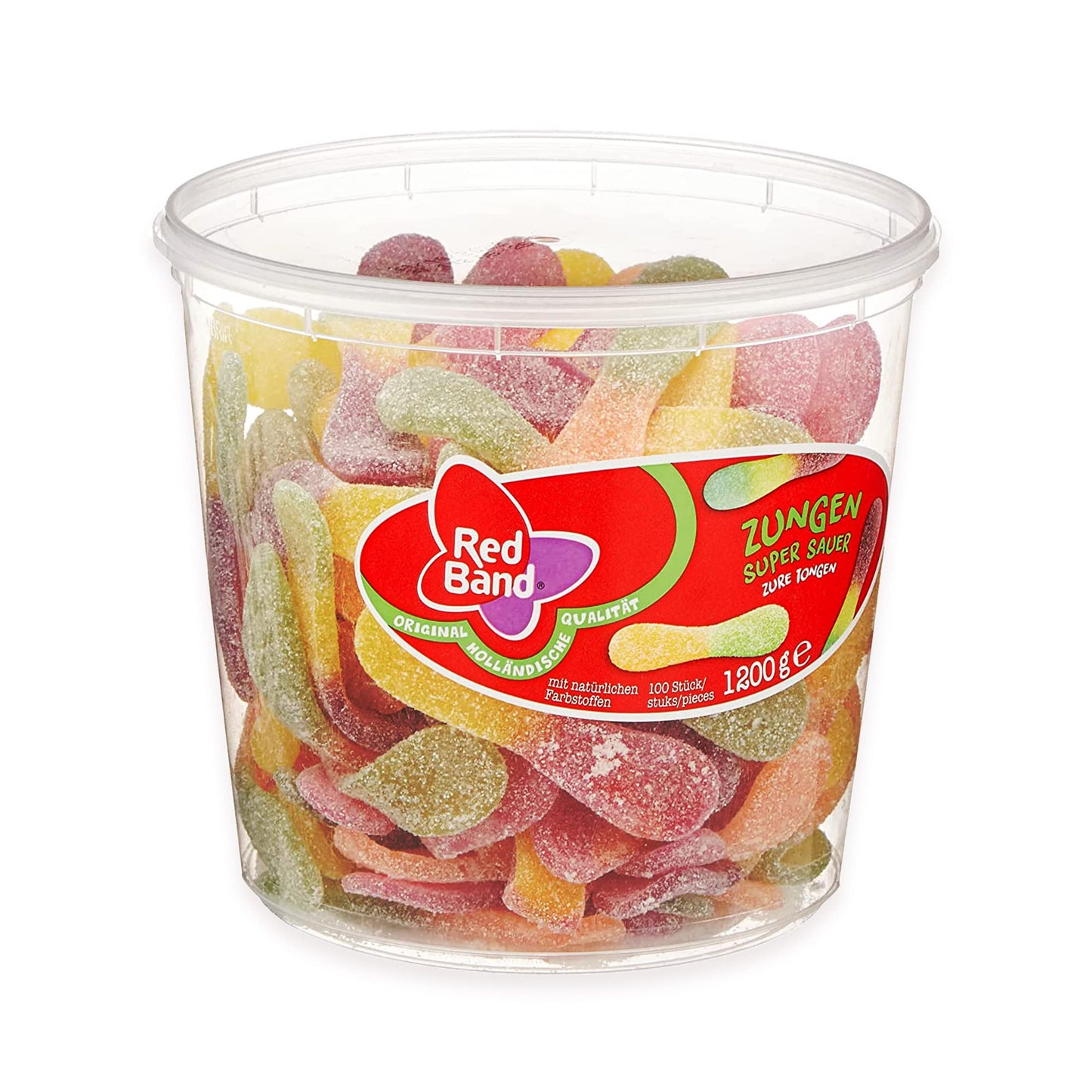 Red Band Super Sour Tongues 100 Count