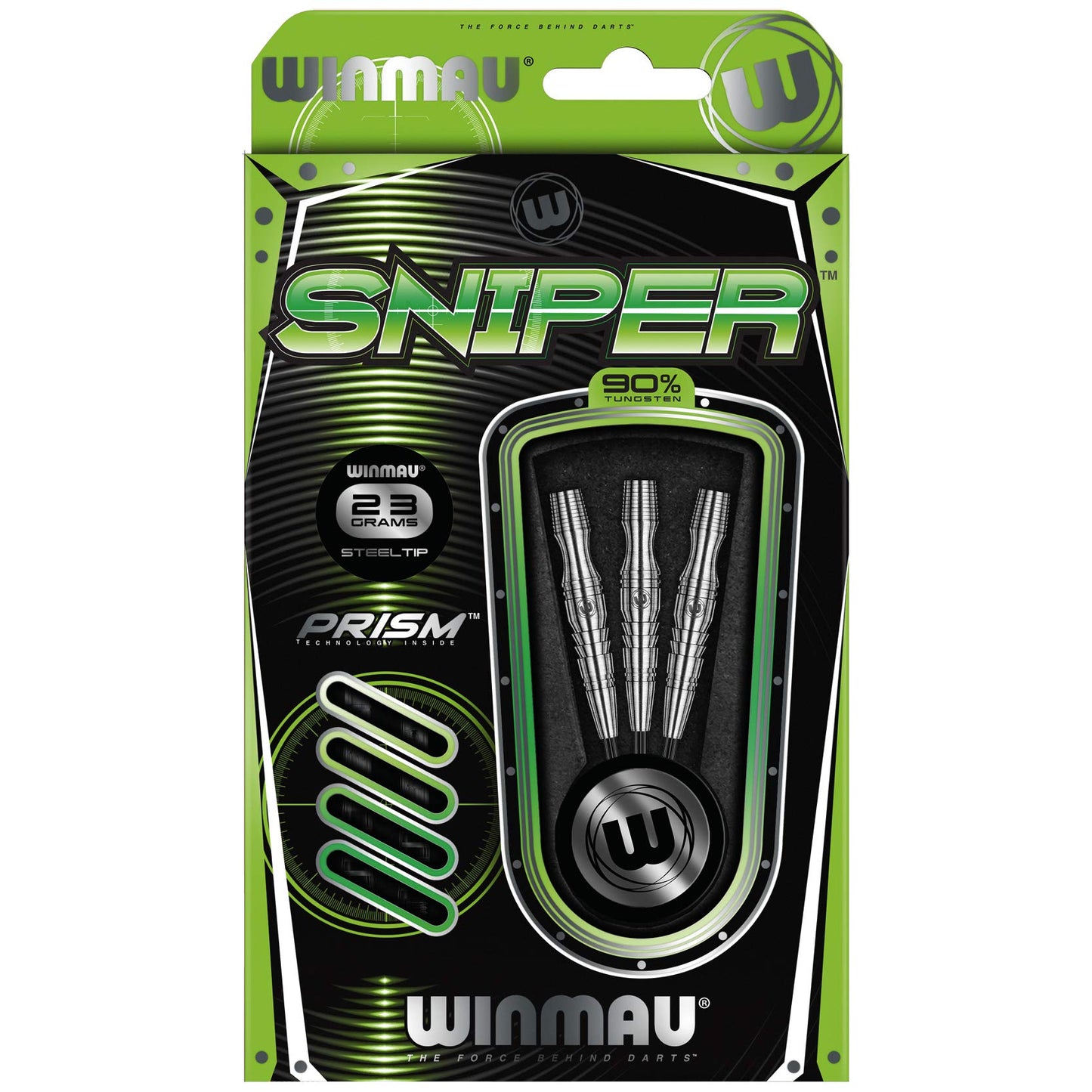 WINMAU Sniper 23 Gram Tungsten Darts Set with Flights and Shafts (Stems)