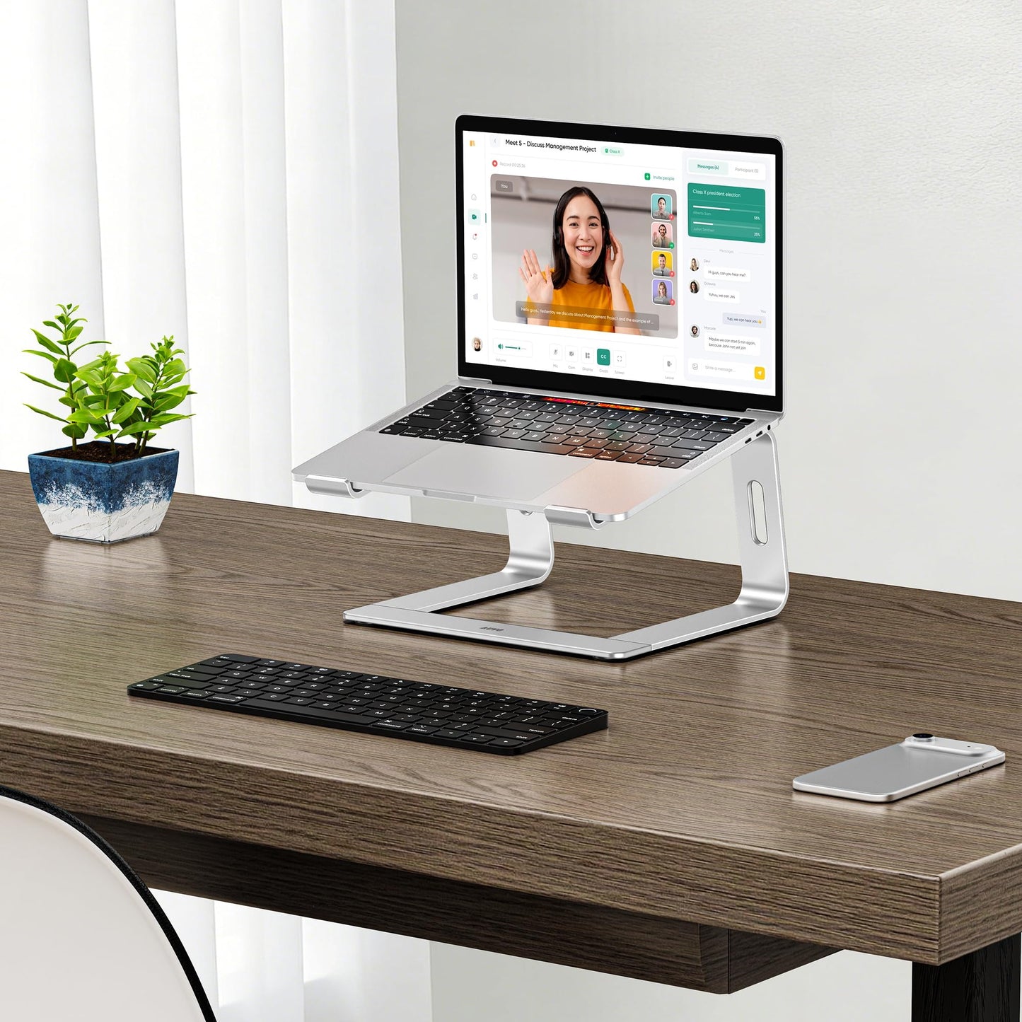 Auvo Laptop Stand, ALS01 Aluminum Laptop Holder Stand for Desk, Compatible with MacBook Air/Pro, Dell, HP, Lenovo and more 10-15.6 inch Laptops