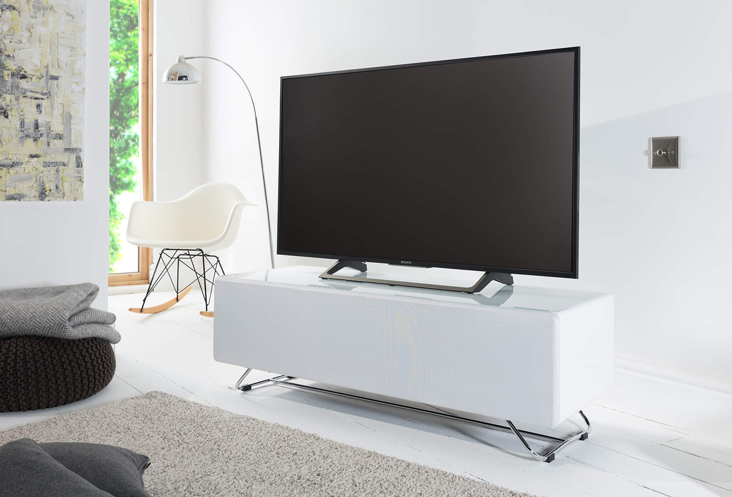 Alphason Chromium Concept TV Cabinet - Black