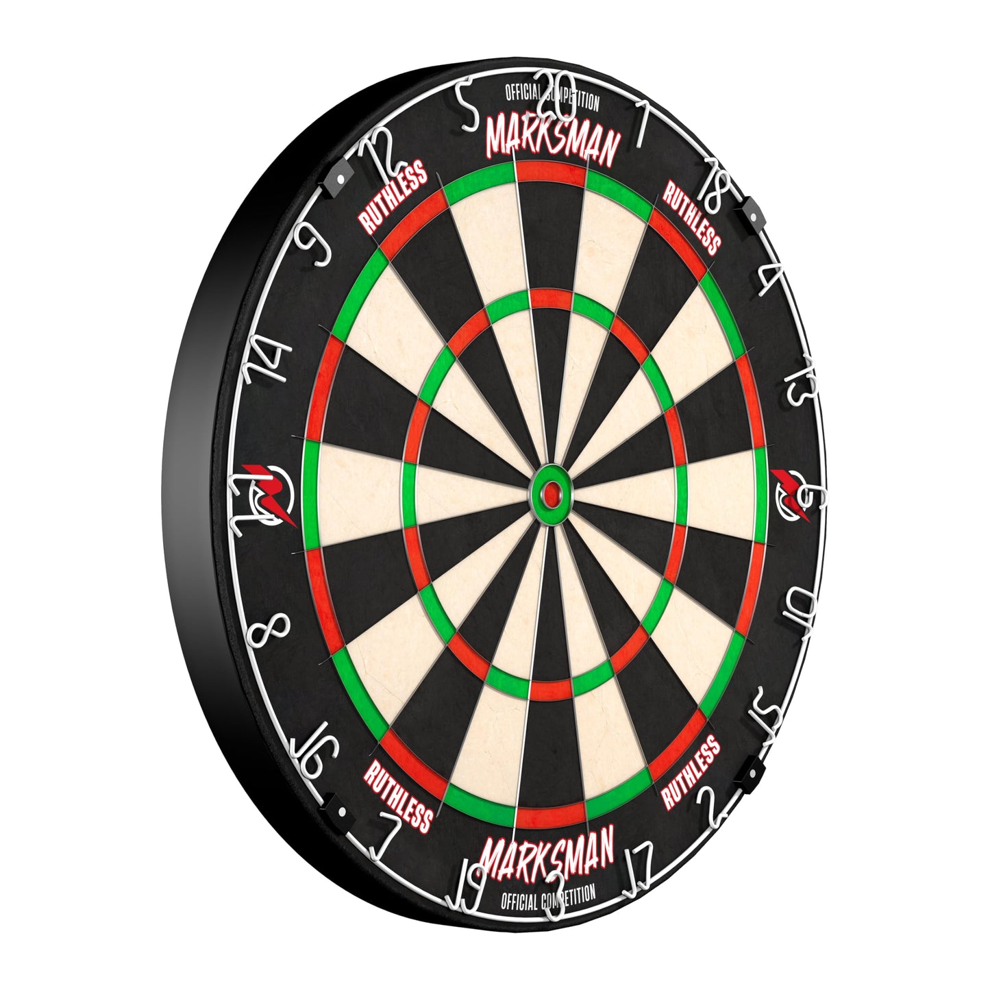 Ruthless Marksman Dart Board | Professional Level Ultra Thin Wire Sisal Dartboard for Steel Tip Darts (DB072)