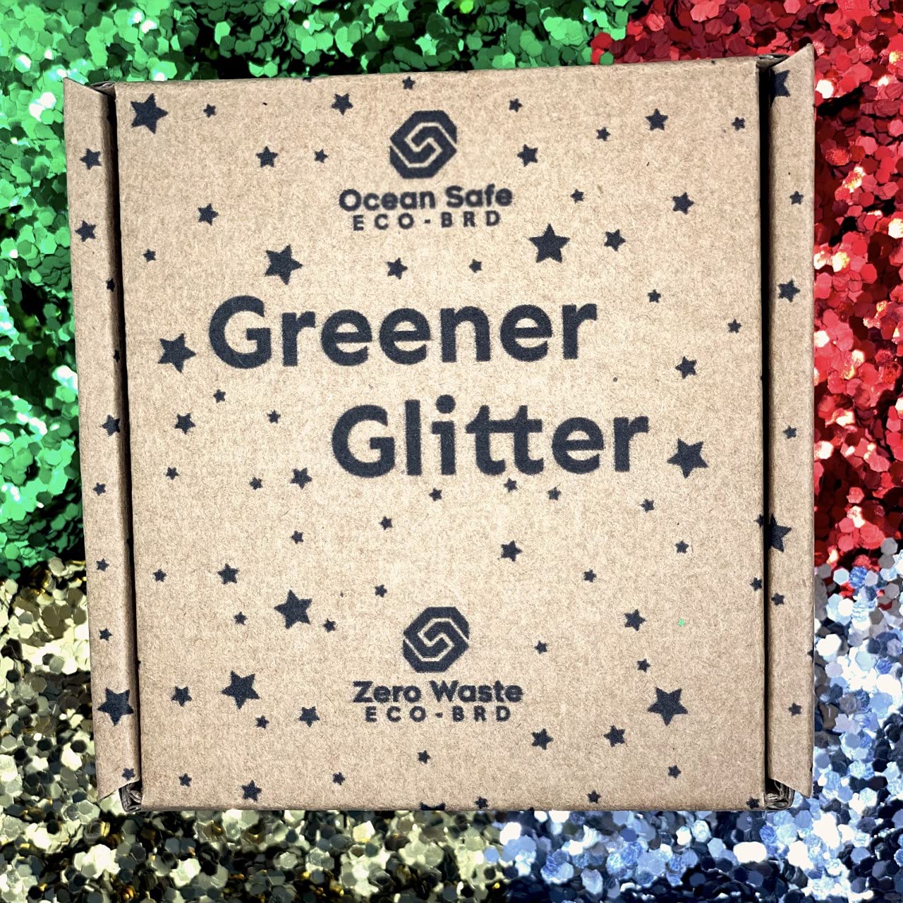 Greener Glitter 100% Plant not Plastic, No Guilt Biodegradable and Fully Compostable, Eco, Ocean Safe, Zero-Waste, Multi Pack (Chunky Grain) - Red,