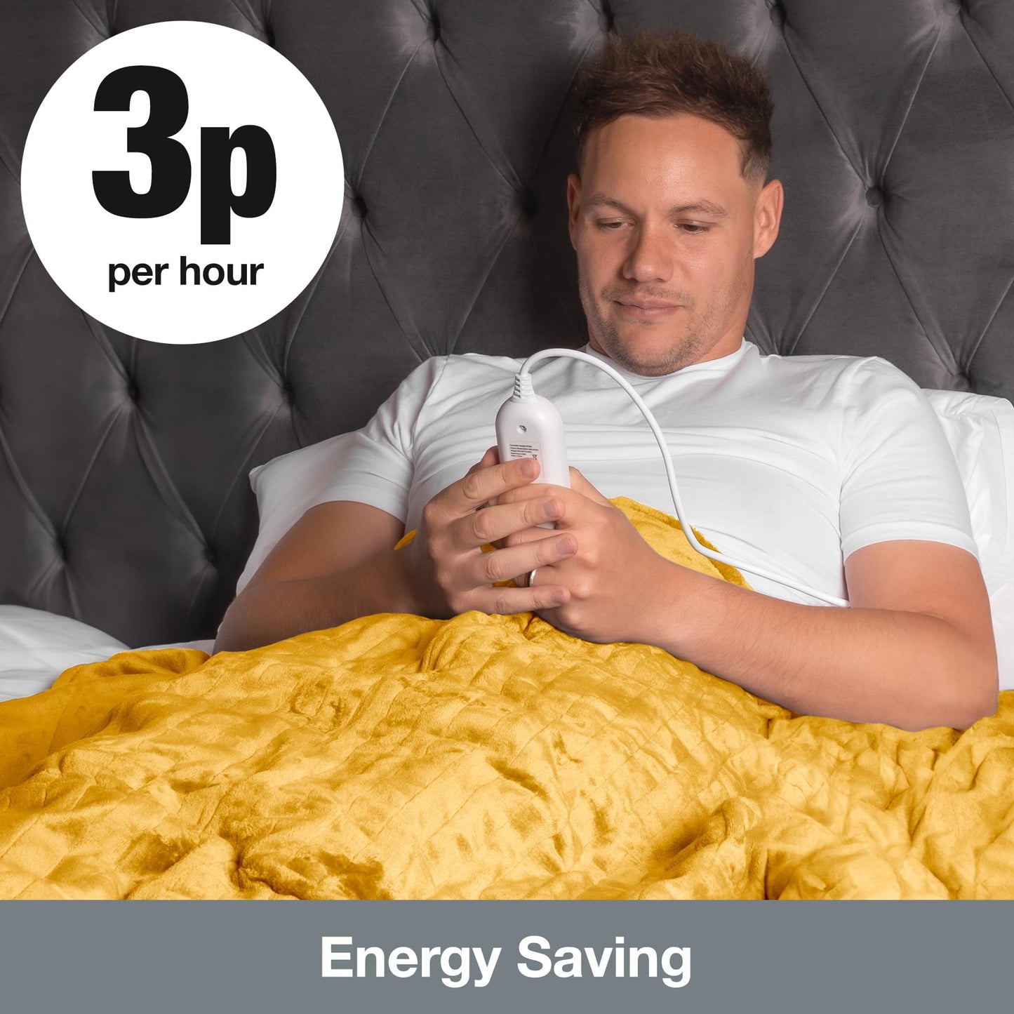 Purus Gold Heated Throw Electric Blanket, 160 x 120cm Heated Blanket Machine Washable Soft Micro Fleece Electric Throw Overblanket with 12HR Timer and