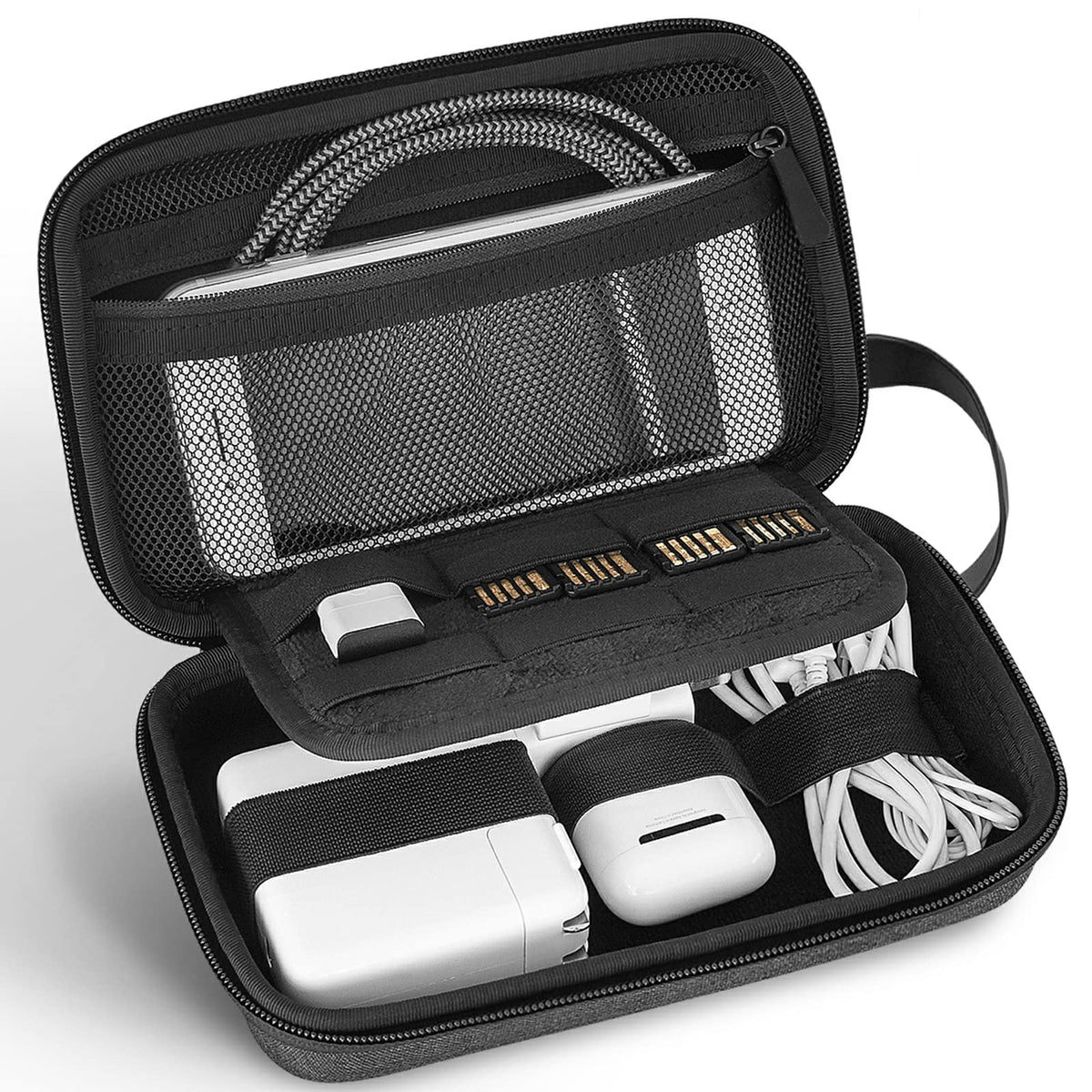 JETech Travel Accessories Organizer Case, Gadget Pouch Portable Electronic Pouch for MacBook Power Adapter, Cable, Stylus Pen, SD Card, Power Bank,