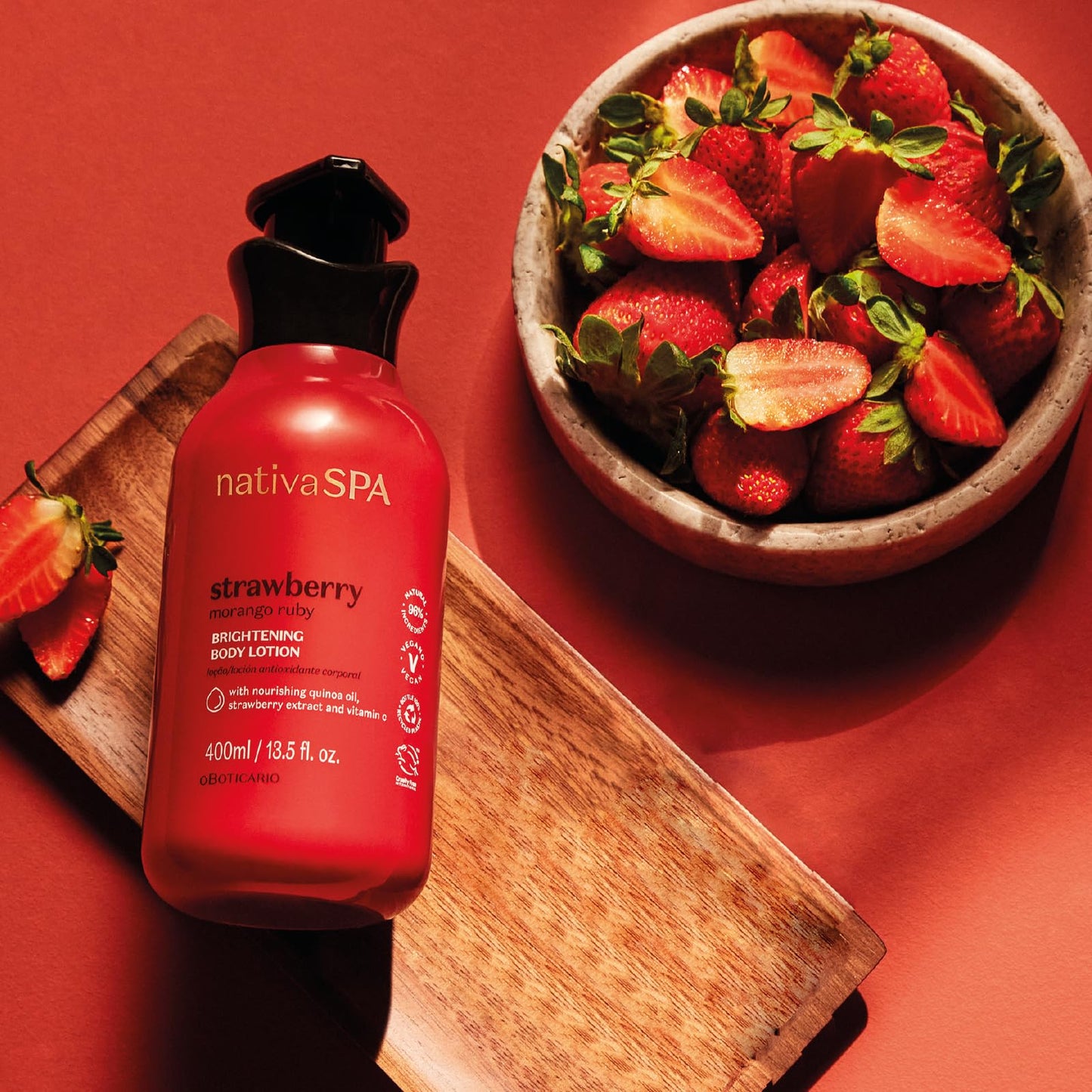 Loção Hidratante Morango Ruby Nativa SPA - 400ml