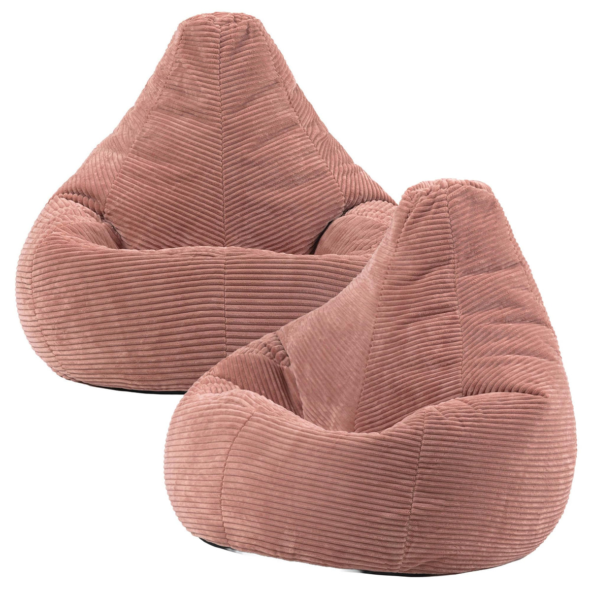 icon Dalton Cord Bean Bag with Filling Included, Set of 2, Pink