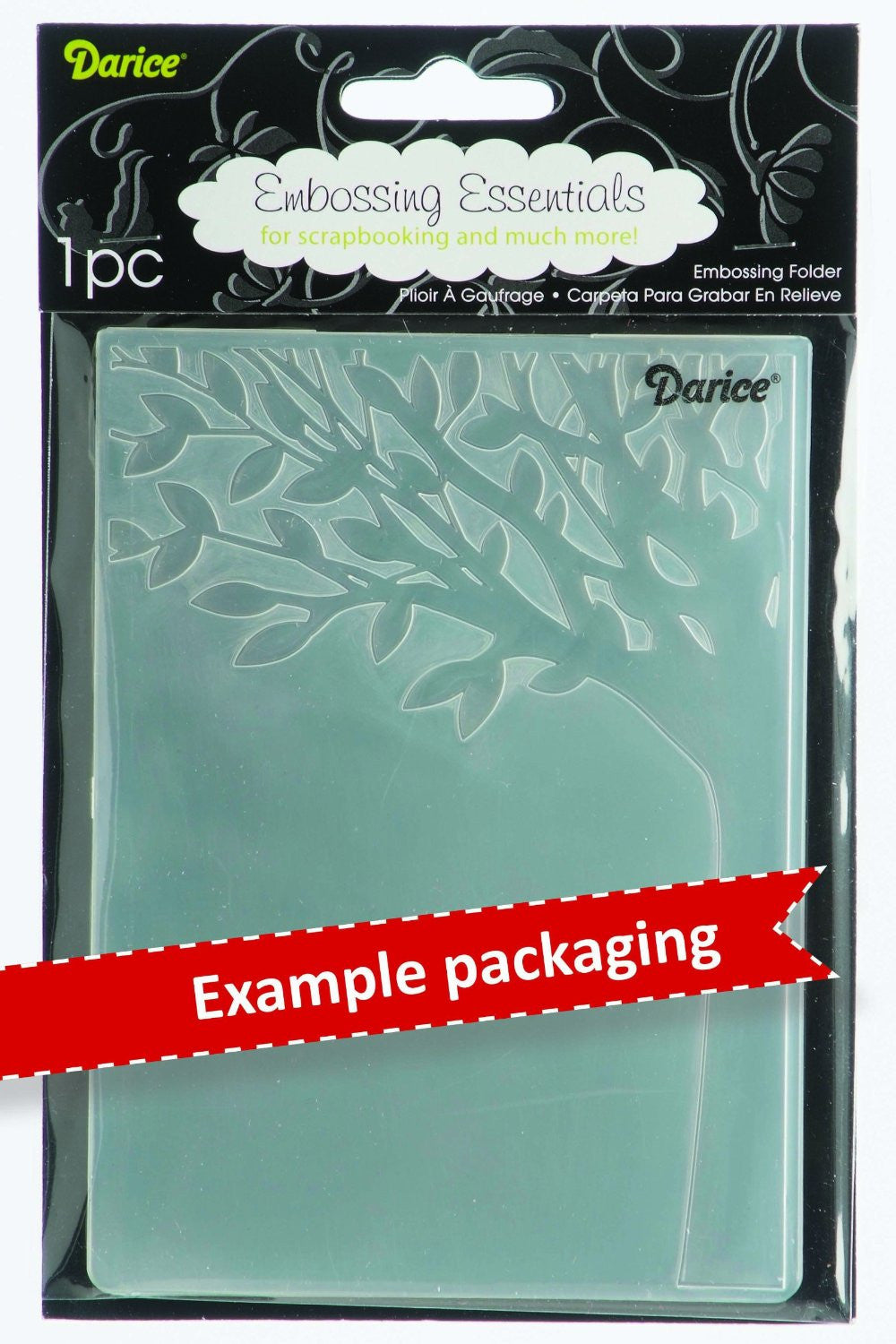 Darice 1218-76 10.8 x 14.6 cm Floral Embossing Template