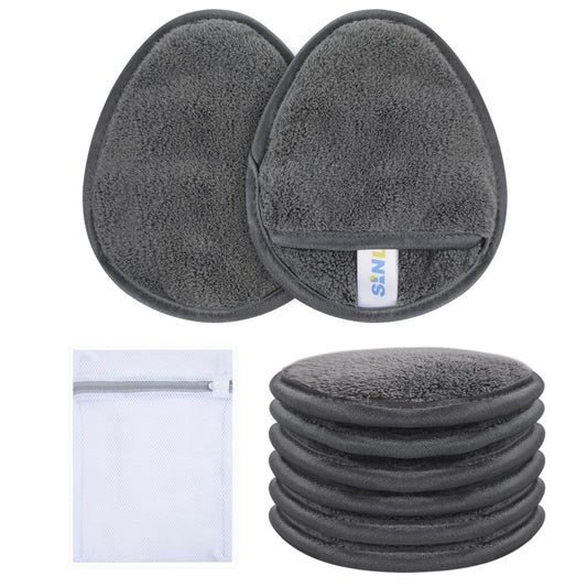 SINLAND Reusable Makeup Remover Pads For Face,Eye,Lips Microfiber Gentle Facial Cleansing Cloths for All Skin Types Friendly for Makeup Remover With