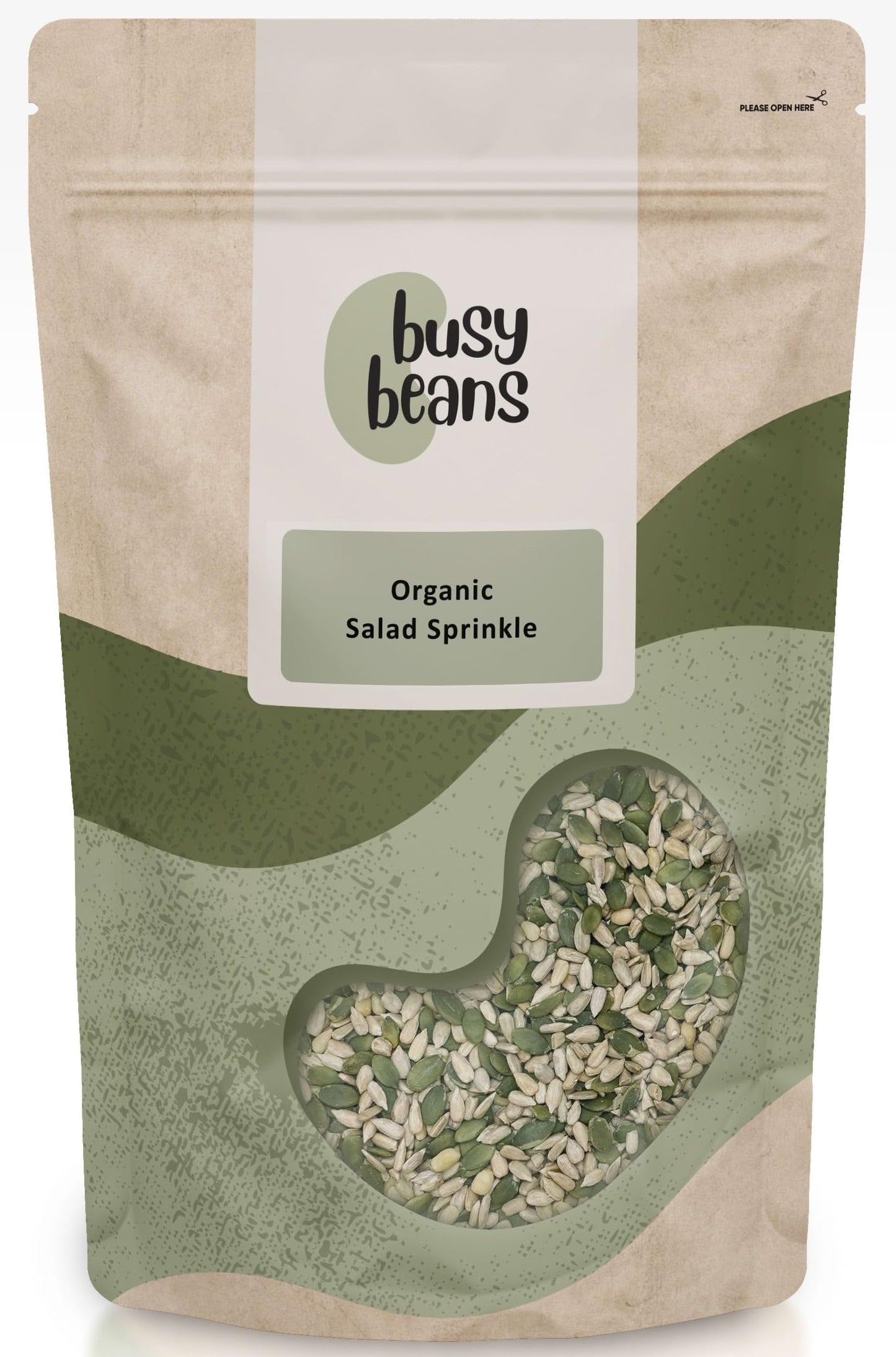 Organic Salad Sprinkle (Sunflower Seeds, Pumpkin Seeds, Pine Nuts) - Certified Organic - by Busy Beans Organic (1kg)