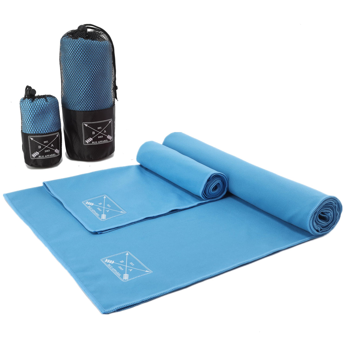 Blu Apparel Mircrofibre Towel (Sky Blue, Beach Towel)
