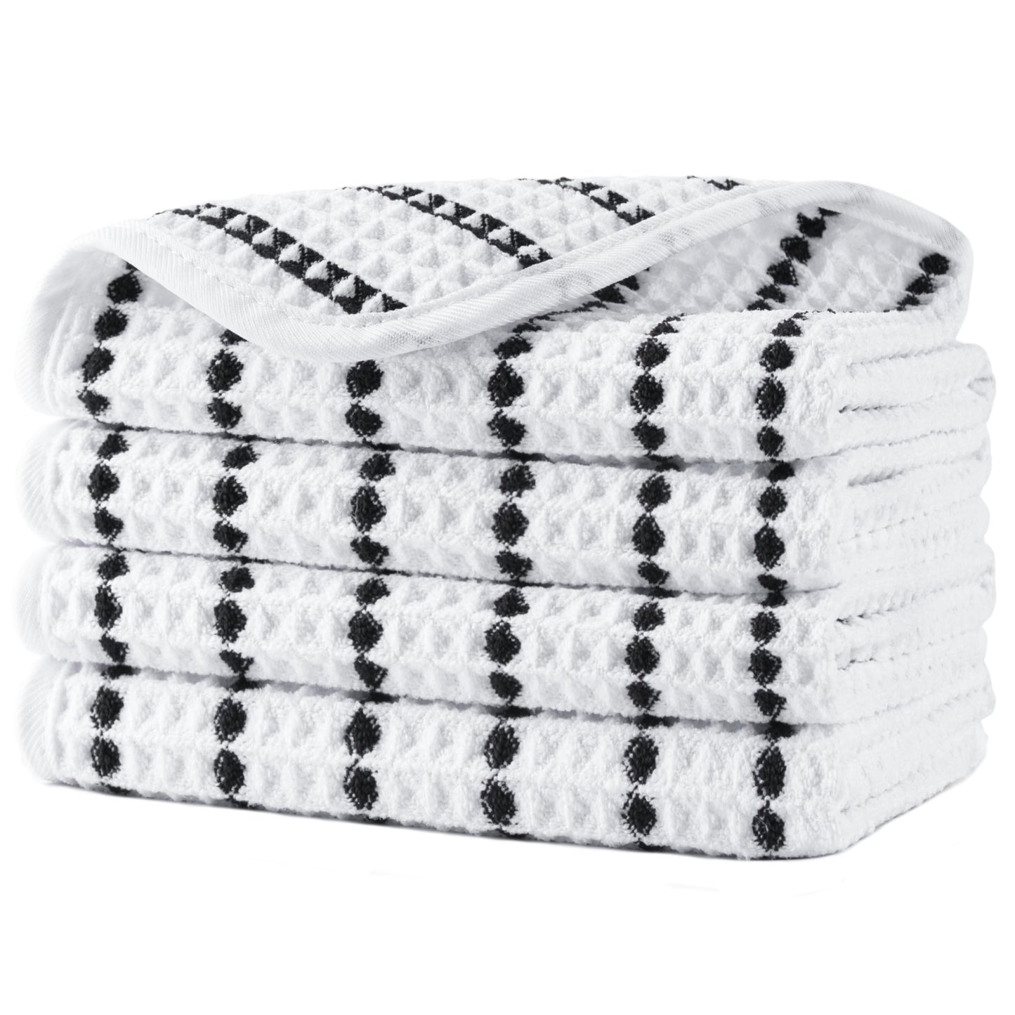 POLYTE 430 GSM Microfibre Waffle Wash Cloth Face Towel, 33.0x33.0 cm