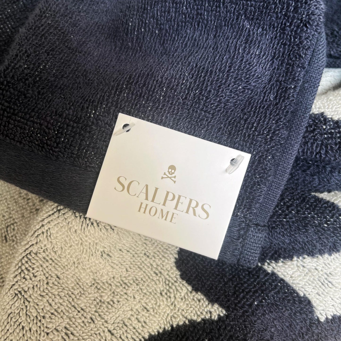 Scalpers Towel 90x180 cm 100% Cotton 500GSM Navy Blue with Logo Home