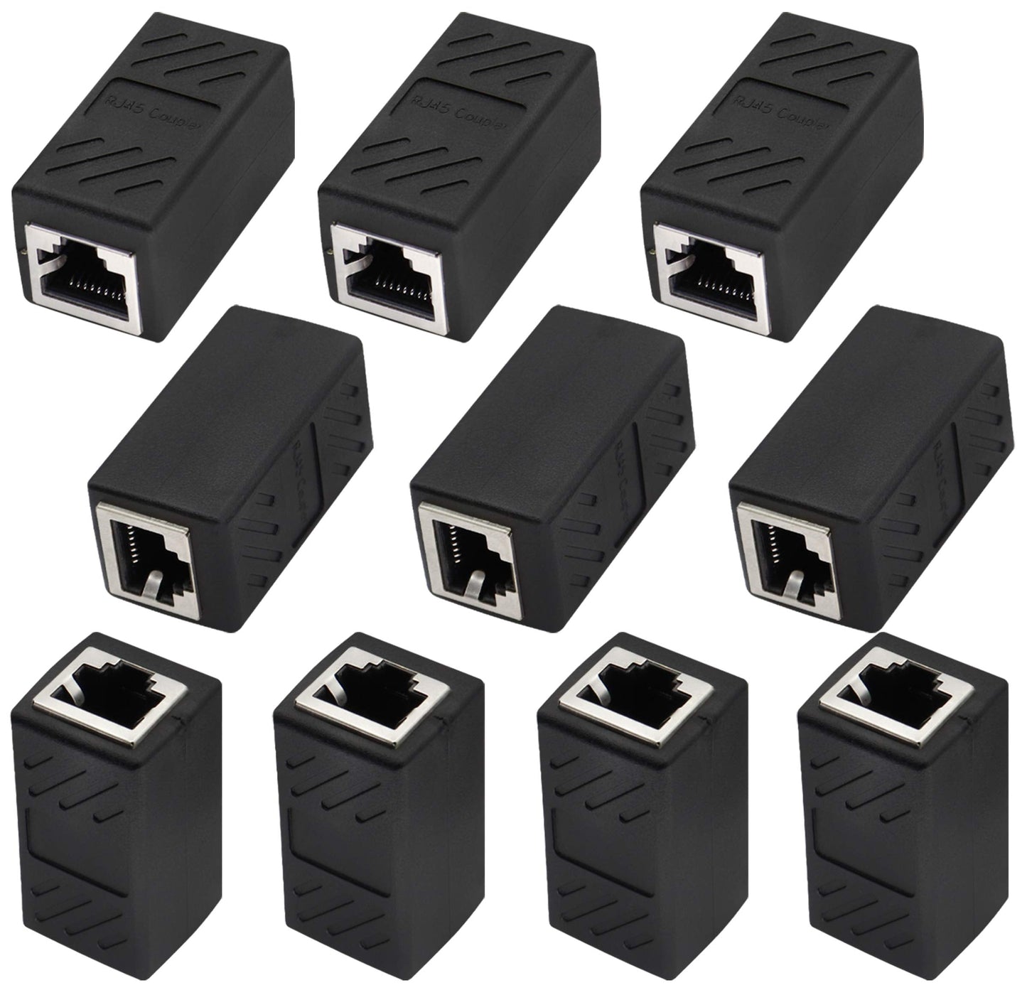 AAOTOKK RJ45 Cat6 Adapter Ethernet Cable Extender Cat6 Female to Female inLine Network Cable Coupler Cat6 Cat5 Cat5e Ethernet Coupler Adapter