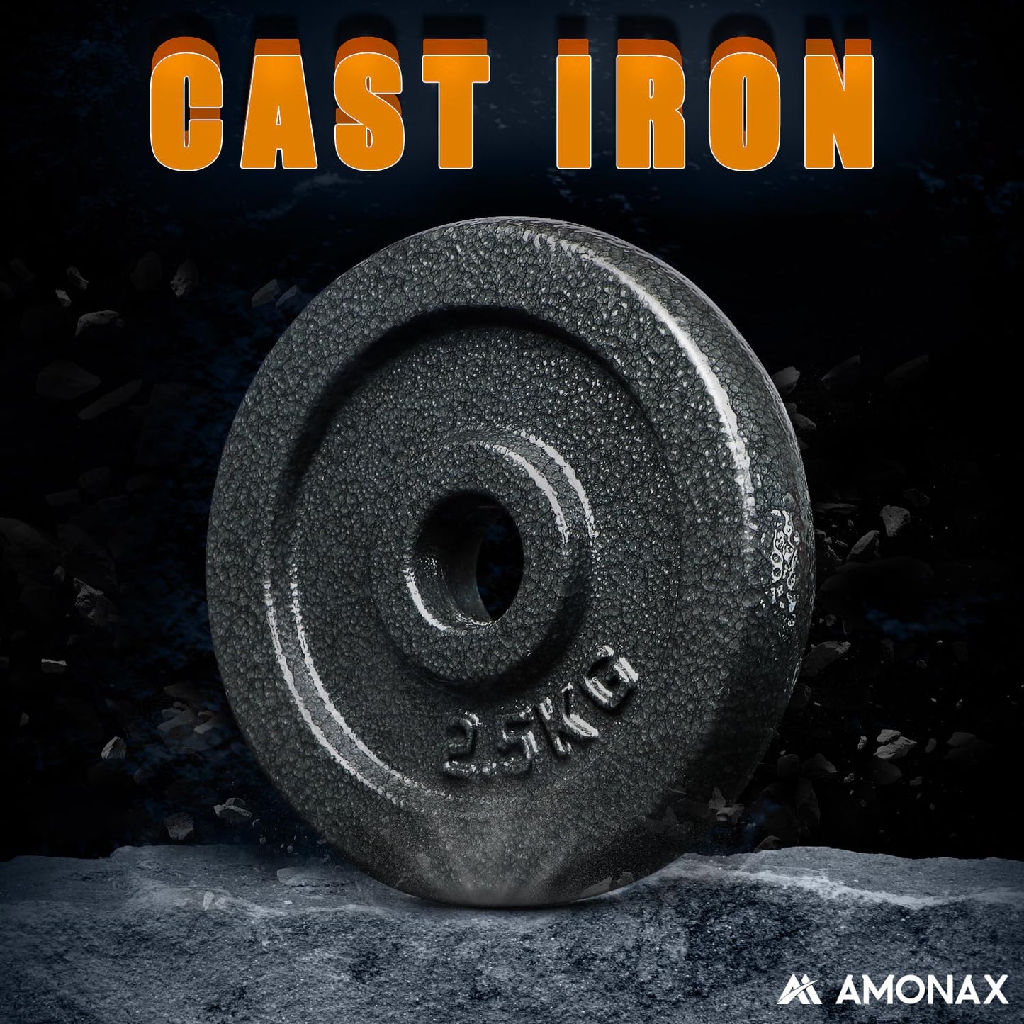 Amonax 20kg Cast Iron Adjustable Dumbbells Weight Set, Barbell Set Men Women, Strength Training Equipment Home Gym Fitness, Dumbell Pair Hand , Bar