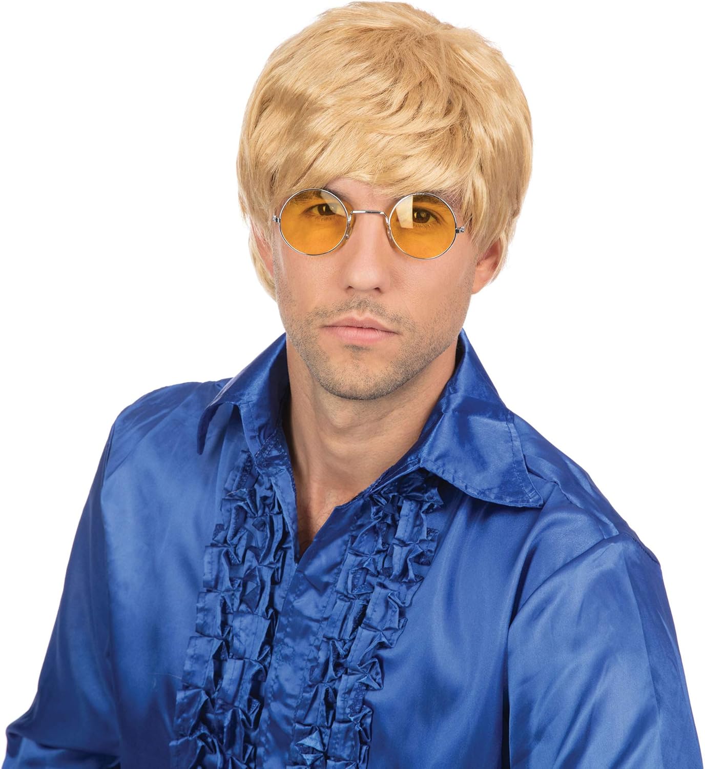 RUBIES BW069 Short Blonde Male Wig, New but open, scruffy box