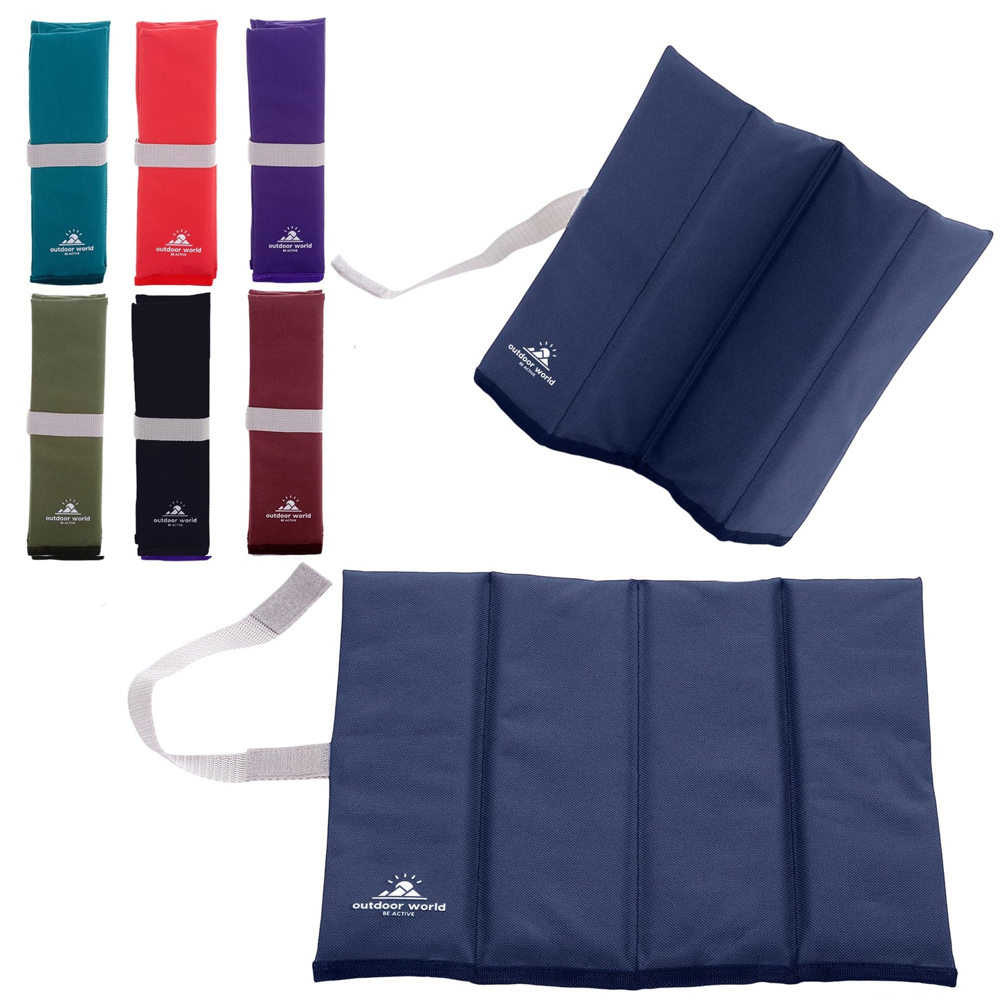 Outdoor World Folding Sit Mat – Lightweight Waterproof Foam Seat Pad for Camping, Hiking, Festivals & Picnics – Compact Foldable Cushion for Outdoor