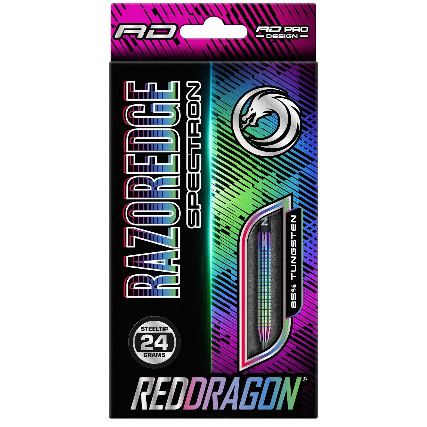 RED DRAGON Razor Edge Spectron 24g - Tungsten professional steel darts set with flights and shafts