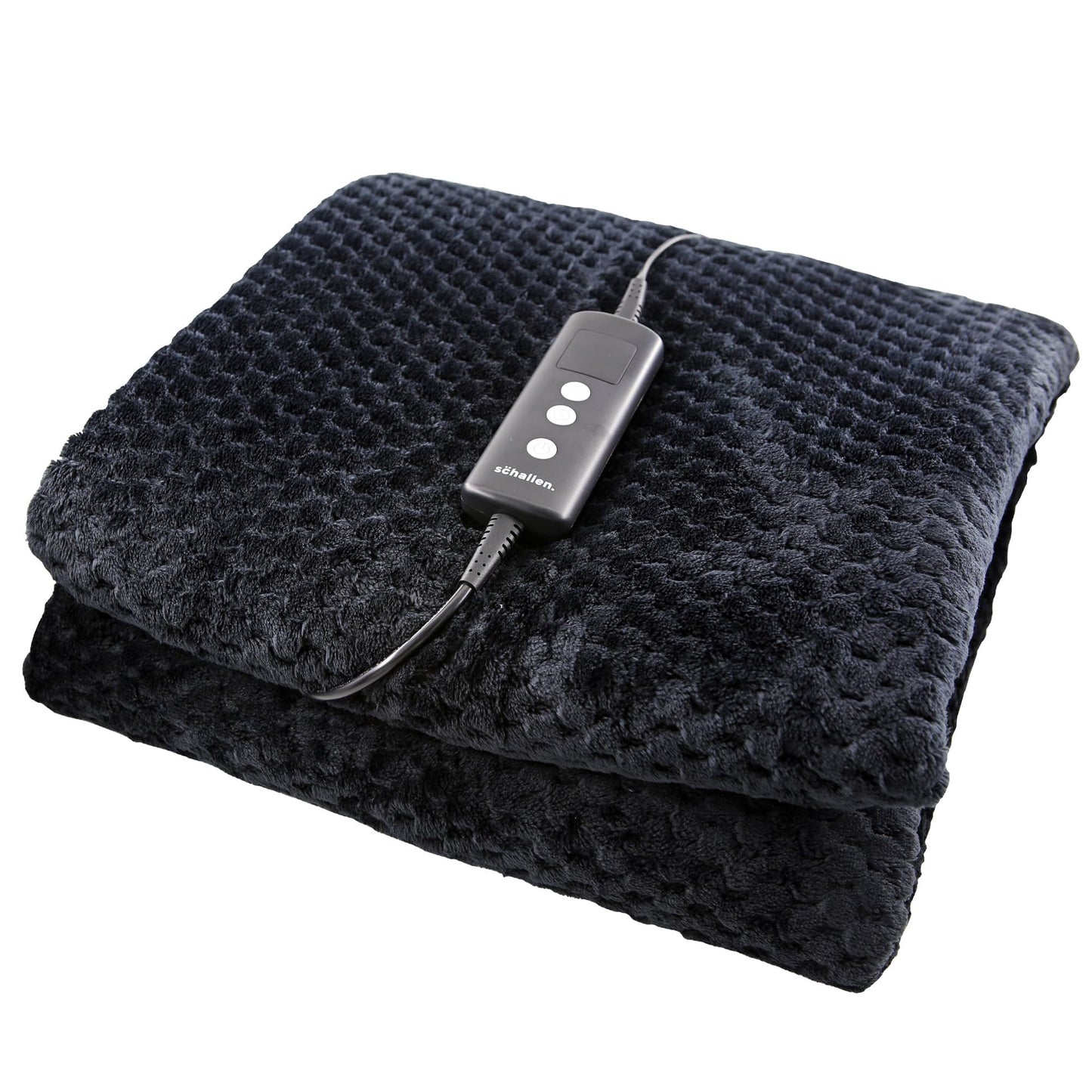 Schallen Waffle Soft Fleece Heated Electric Throw Over Blanket Honeycomb Overblanket with Timer and 10 Heat Settings for Sofa and Bed | Machine