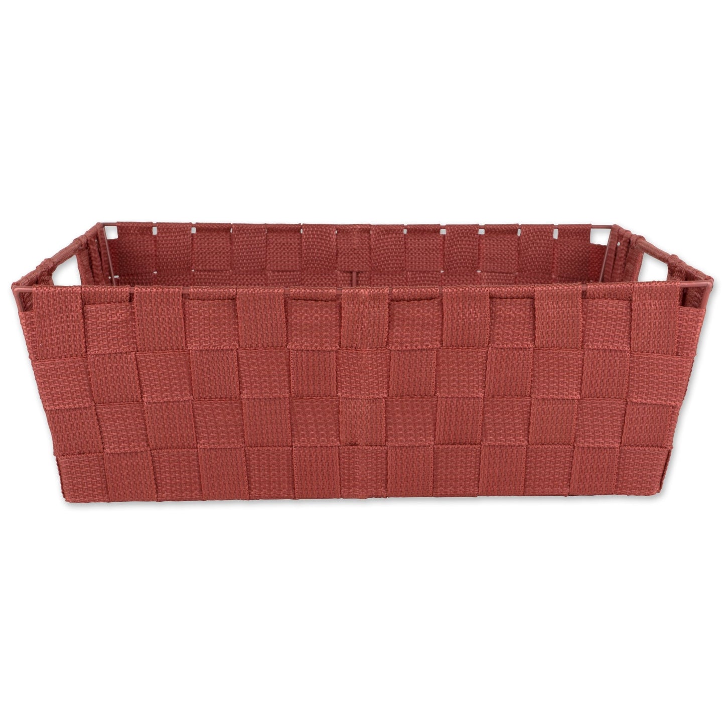 DII Woven Nylon Trapezoid Storage Bin, for Home, Office, Closets, & Everyday Storage Needs, Rust, Tray