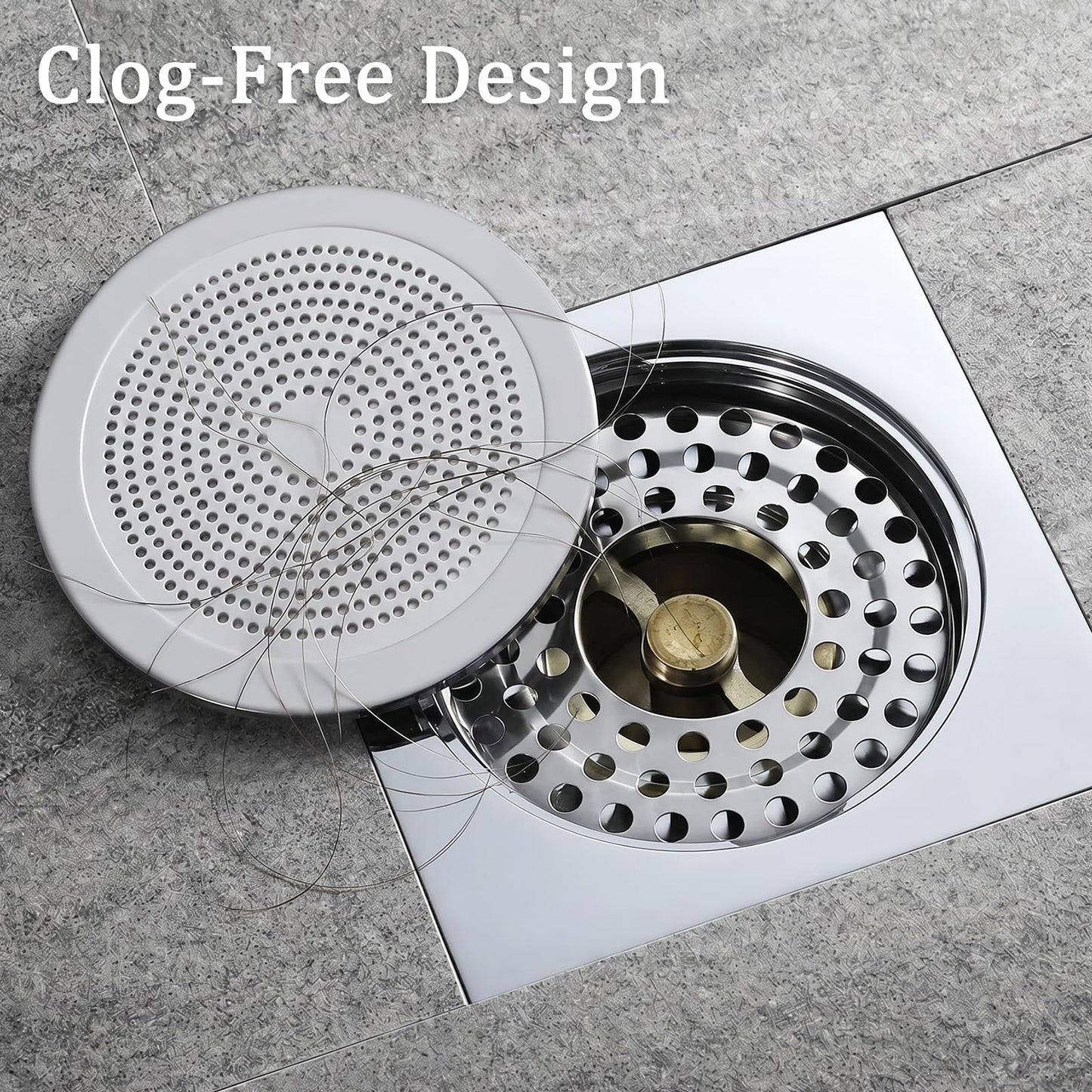 YUXIANLB Shower Hair Drain Catcher, 5.7 inch Shower Drain Cover Universal Round Bathtub Drains Strainers Bathroom Flat Strainer Stopper Wide Rim for