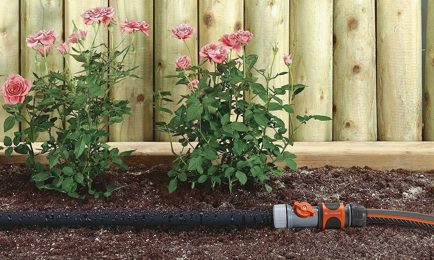 Gardena Soaker Hose: Water-Saving Sprinkler Hose for Watering Plant Rows and beds; Water Savings Individually Adjustable up to 70 Percent, Easy to