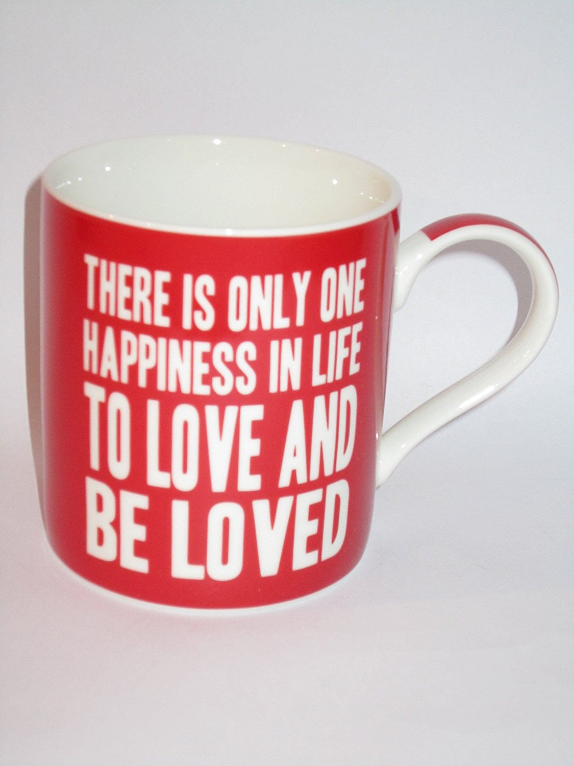 Red Happy Love Mug - Fine China Mug