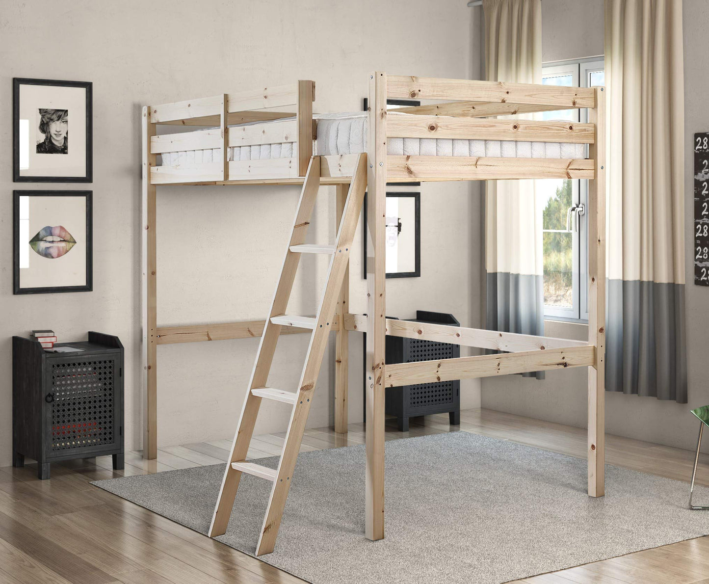 STRICTLY BEDS&BUNKS Bunk Bed, Beige, Small Double