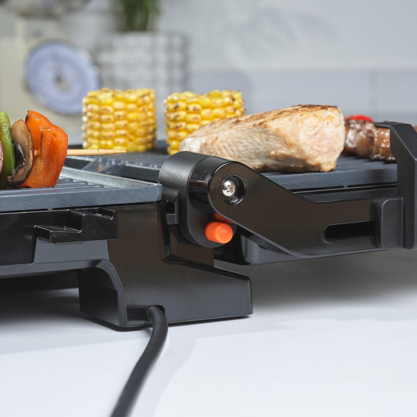 Salter Large Health Grill  Electric Panini Maker, Sandwich Toaster, Non-Stick Ceramic Plates, Opens Flat (180) for Extra Cooking Space, PFAS-Free,