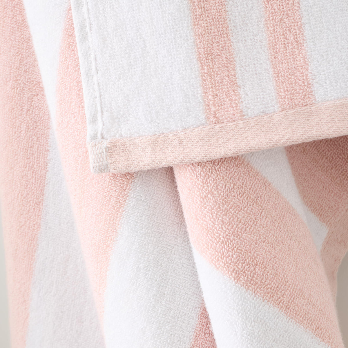Bianca Reversible Stripe 100x150cm Cotton Jacquard Bath Sheet Blush Pink