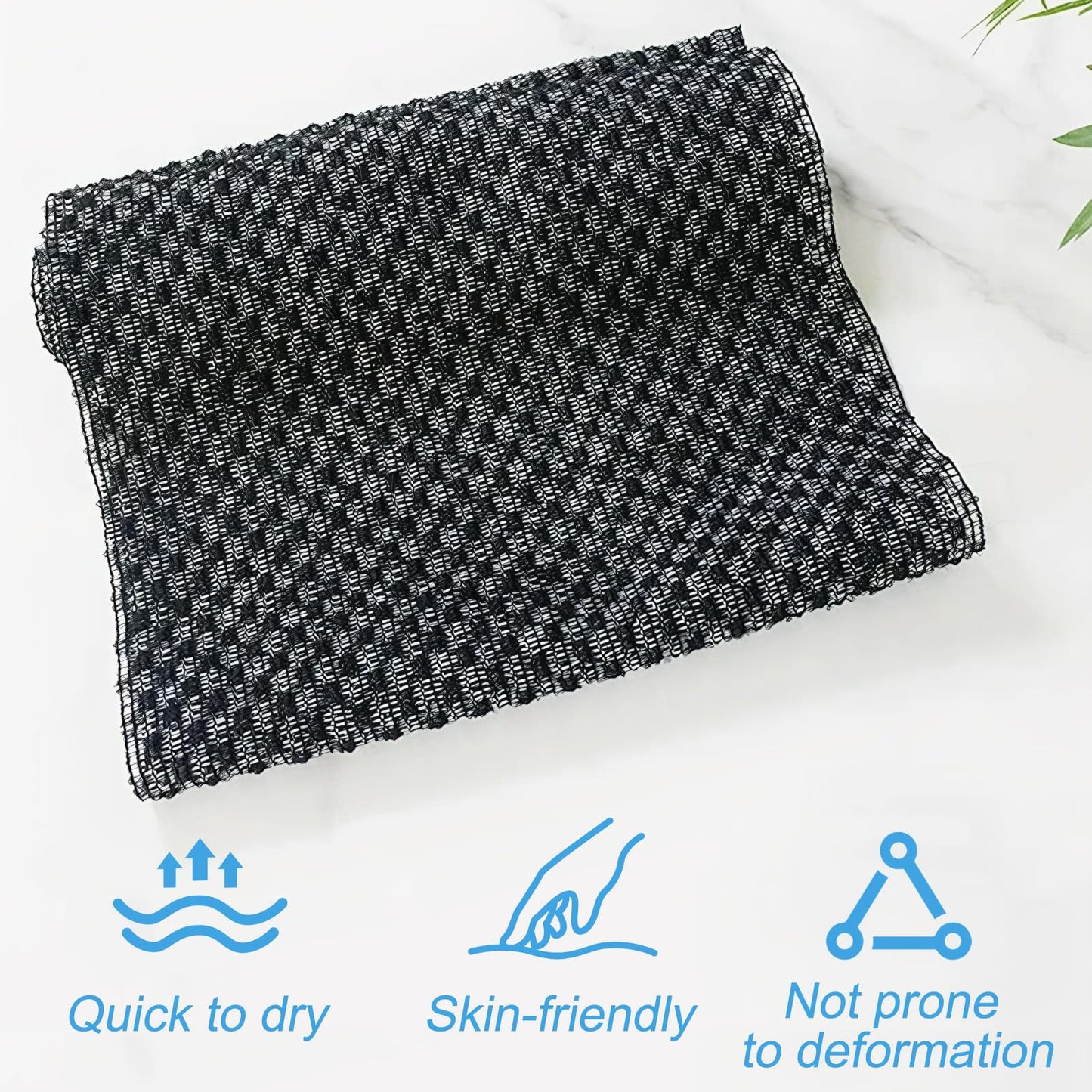 2Pcs Japanese Exfoliating Towel, Extra Long Exfoliating Shower Towel