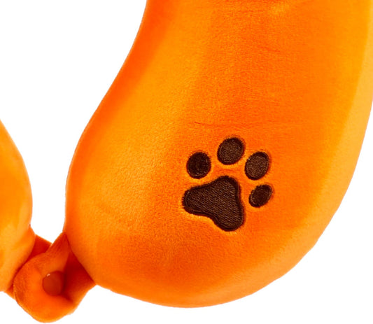 Puckator Relaxeazzz Alfie the Tiger Adoramals Plush Memory Foam Travel Pillow - Cute Room Decor - Preppy Animal Shaped Decorative Pillows - Decorative Stuffed Toy - Bedroom Accessories For Boys Girls