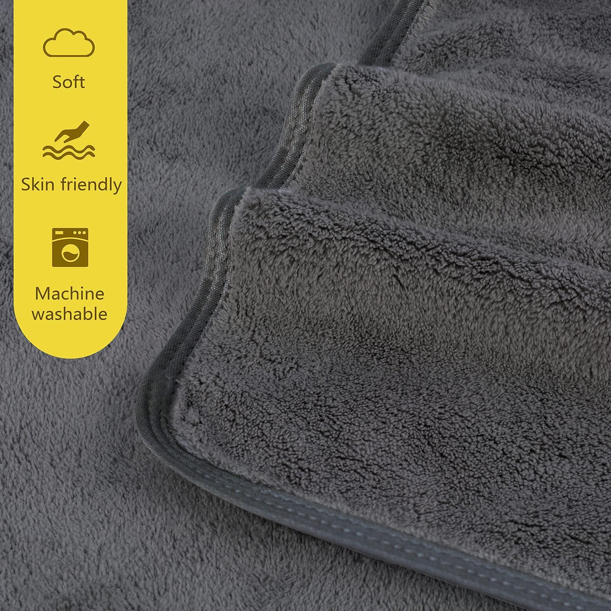 KinHwa Bath Towel Set Soft and Plush 100% Microfibre Bathroom Towels Ultra Absorbent Towels for Bath Shower Spa